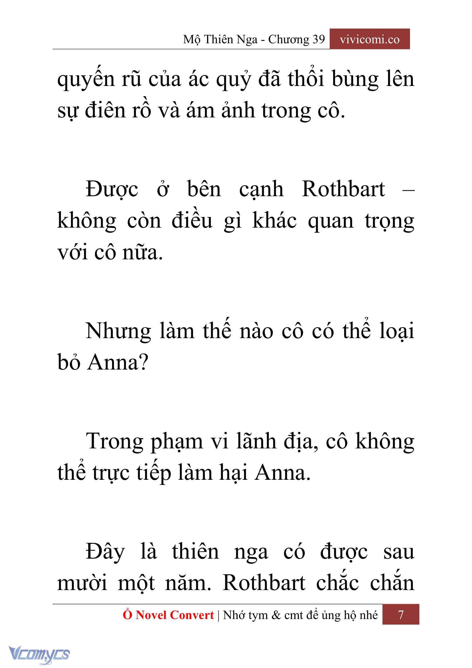 [Novel] Mộ Thiên Nga Chap 39 - Next Chap 40