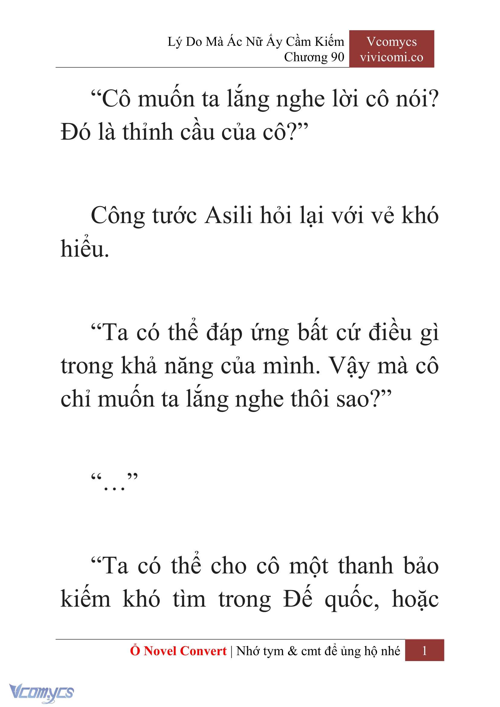 [Novel] Lý Do Mà Ác Nữ Ấy Cầm Kiếm Chap 90 - Next Chap 91