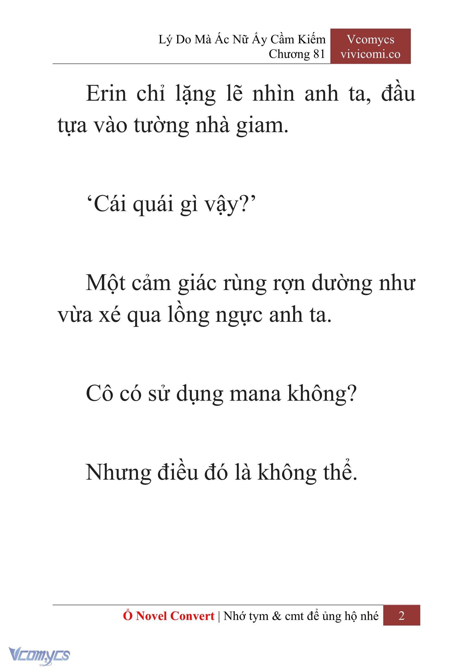 [Novel] Lý Do Mà Ác Nữ Ấy Cầm Kiếm Chap 81 - Next Chap 82