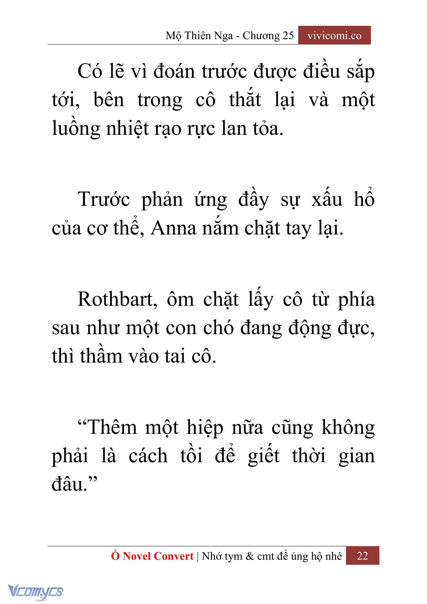 [Novel] Mộ Thiên Nga Chap 25 - Trang 2