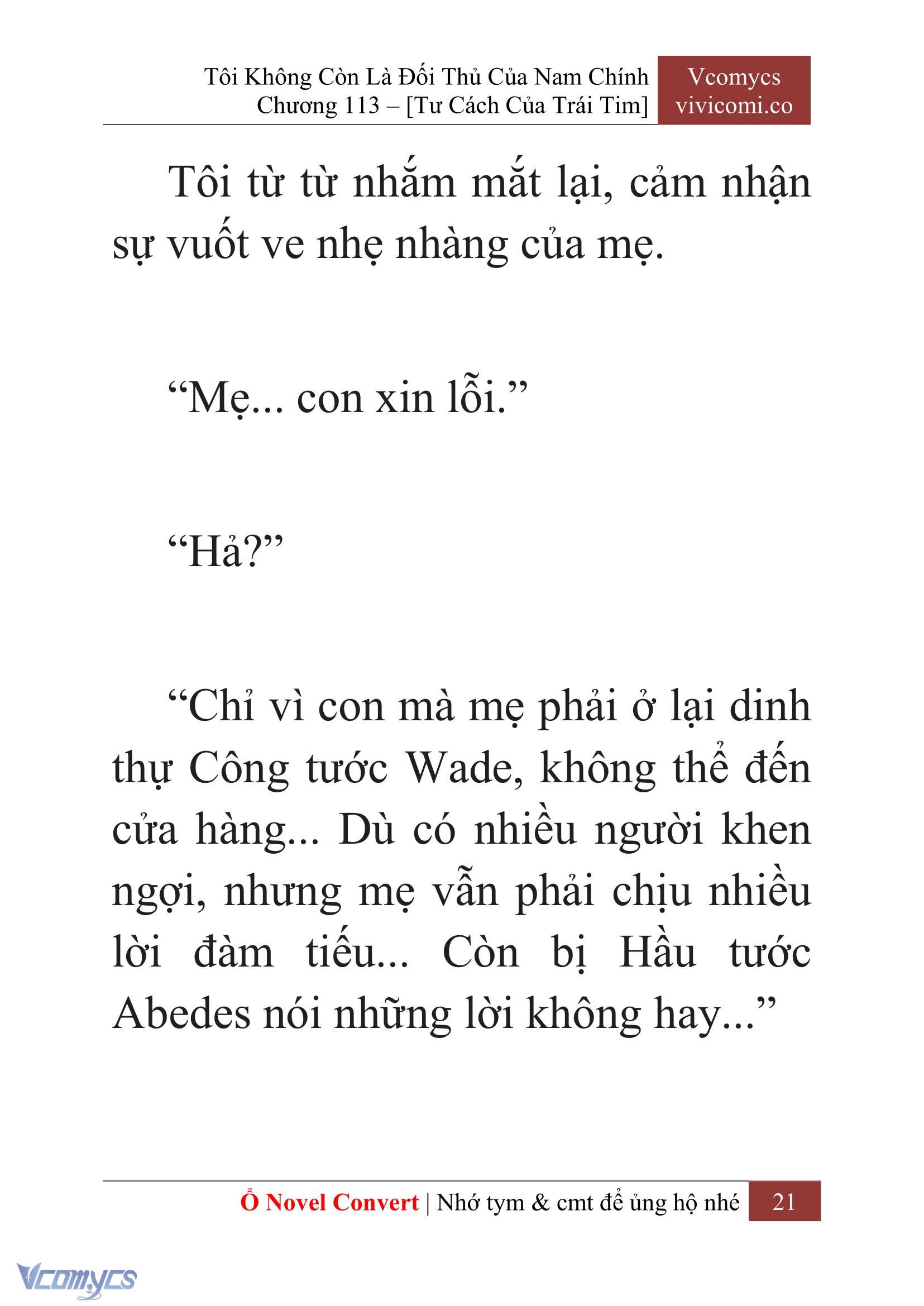 [Novel] Tôi Không Còn Là Đối Thủ Của Nam Chính Chap 113 - Trang 2