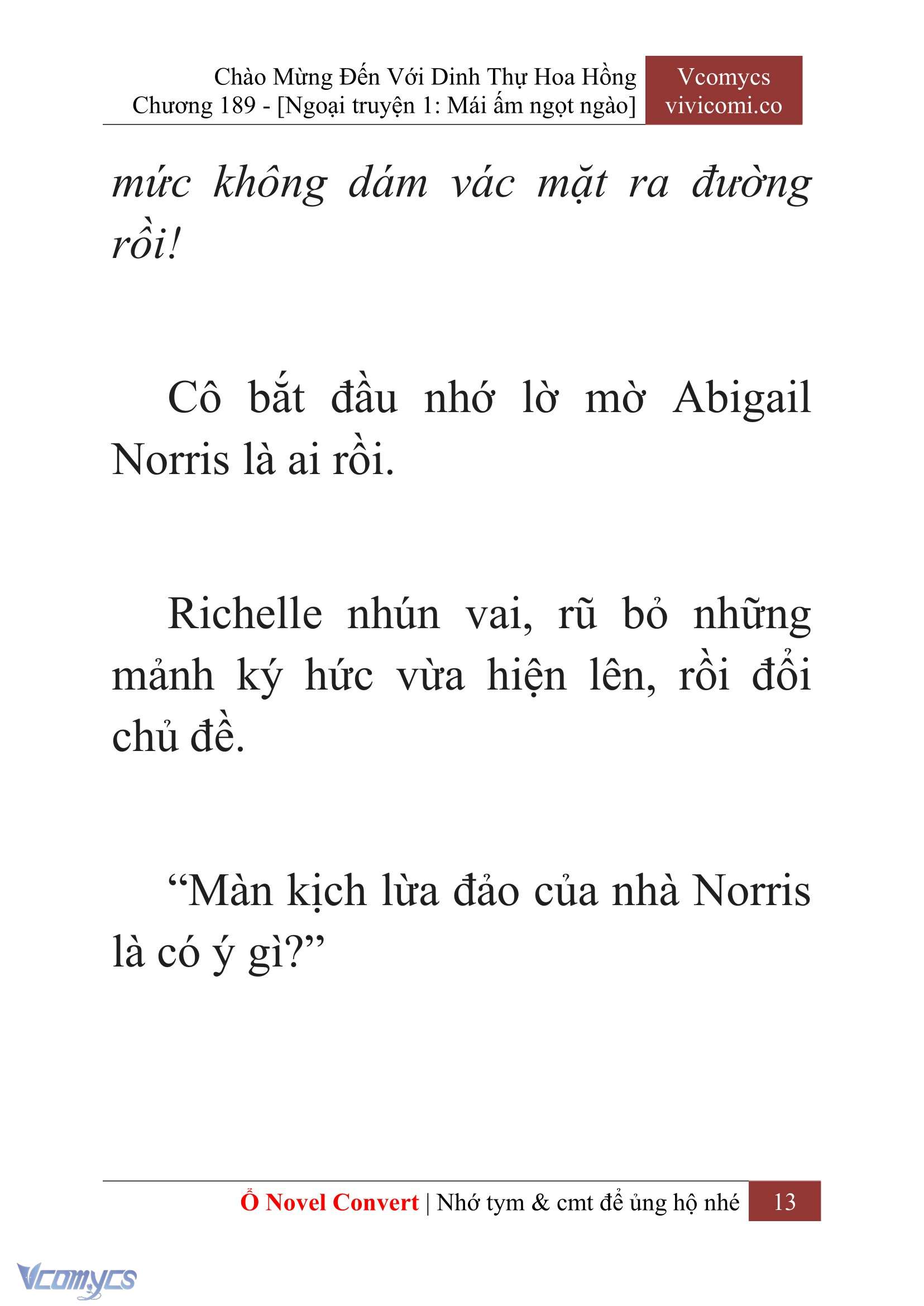 [Novel] Chào Mừng Đến Với Dinh Thự Hoa Hồng Chap 189 - Trang 2