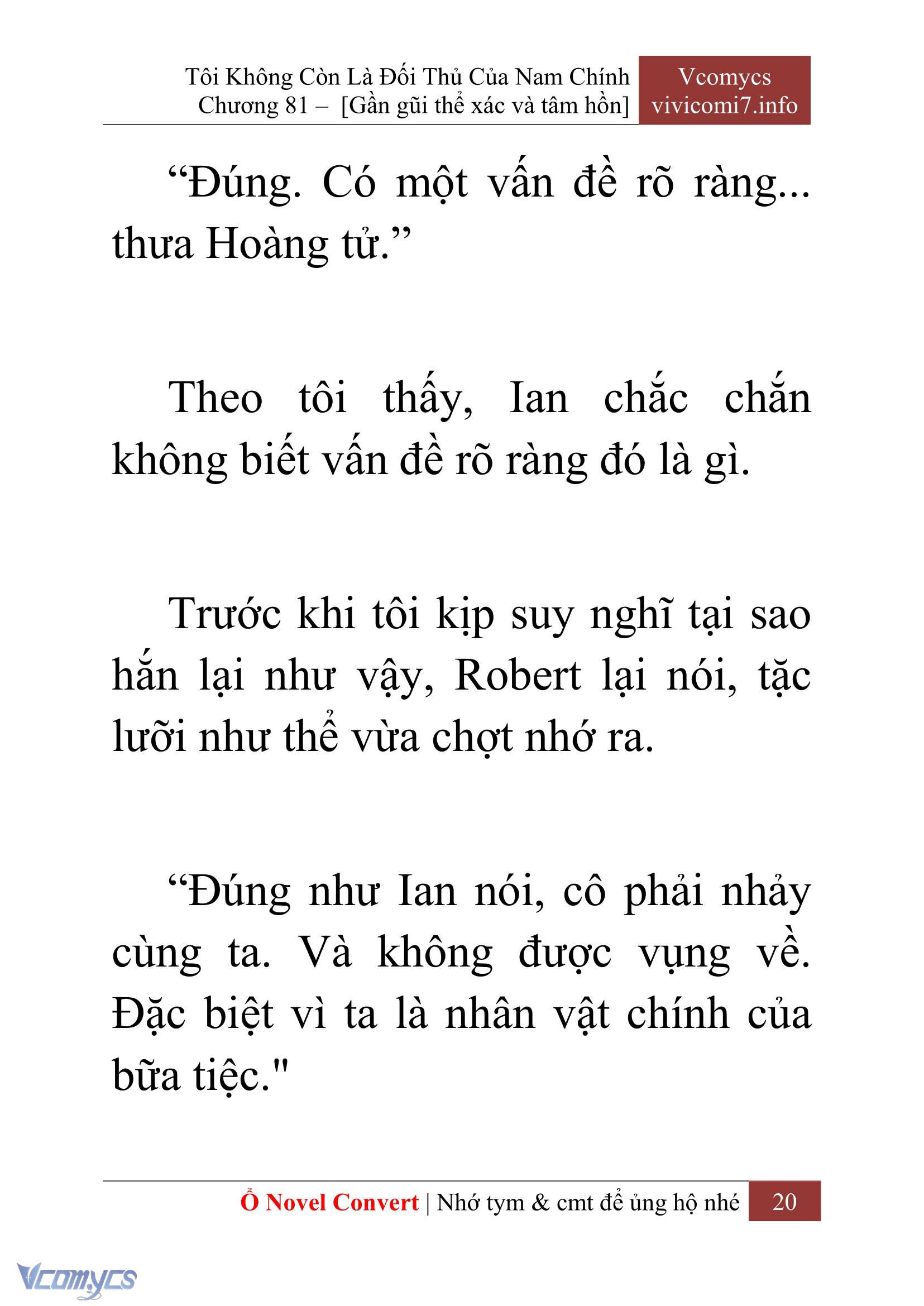 [Novel] Tôi Không Còn Là Đối Thủ Của Nam Chính Chap 81 - Trang 2