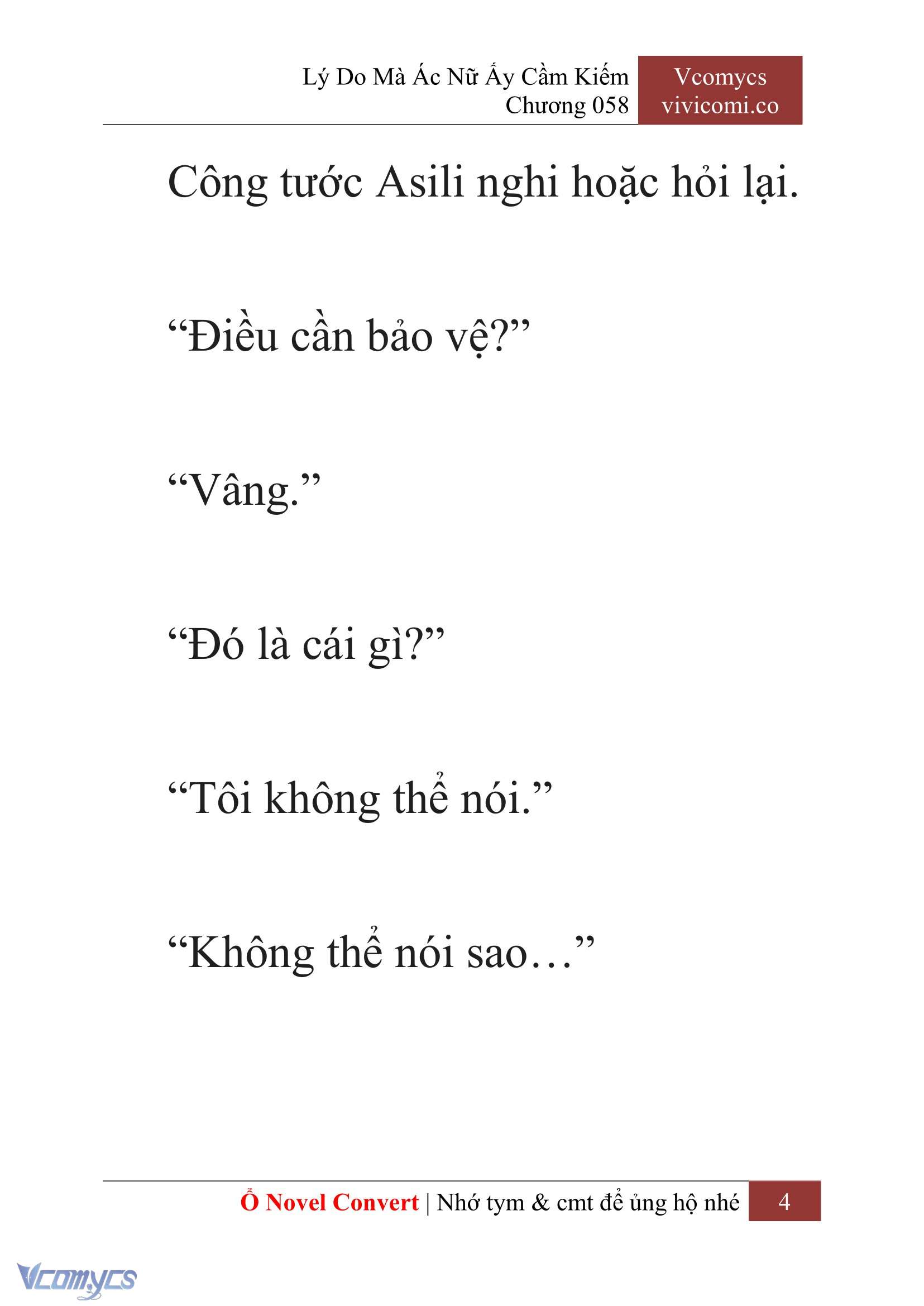 [Novel] Lý Do Mà Ác Nữ Ấy Cầm Kiếm Chap 58 - Next Chap 59