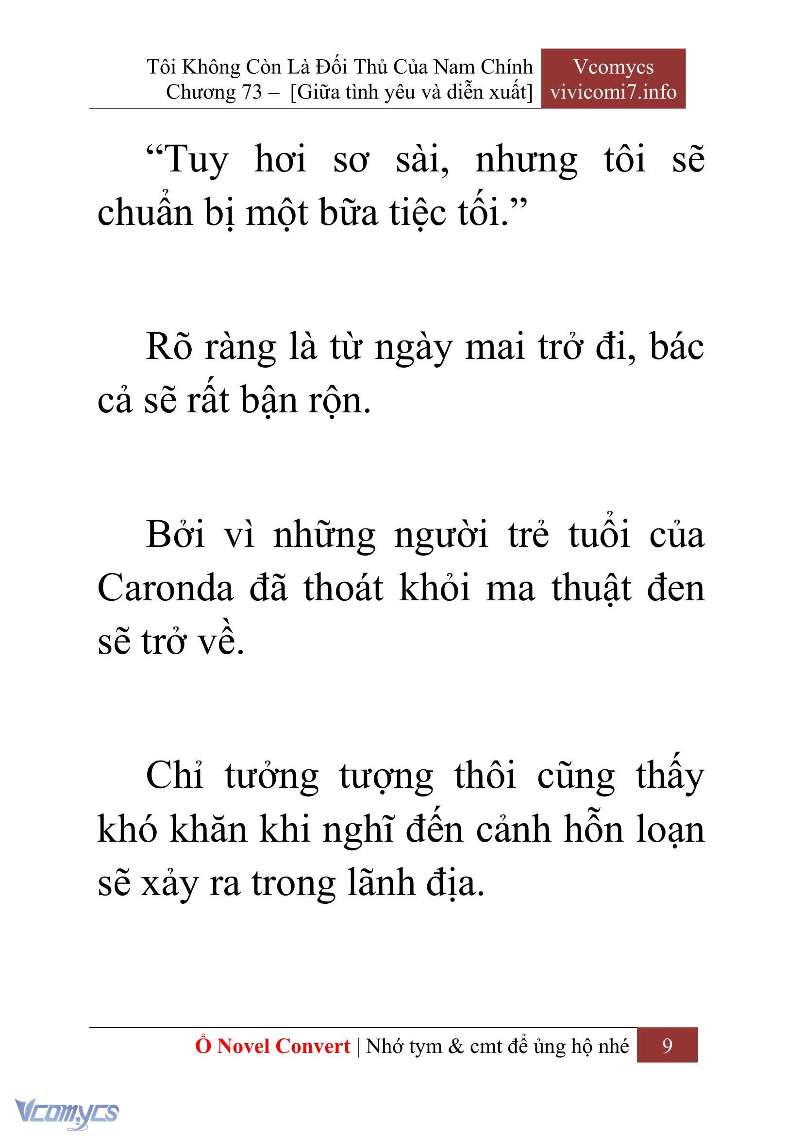 [Novel] Tôi Không Còn Là Đối Thủ Của Nam Chính Chap 73 - Trang 2