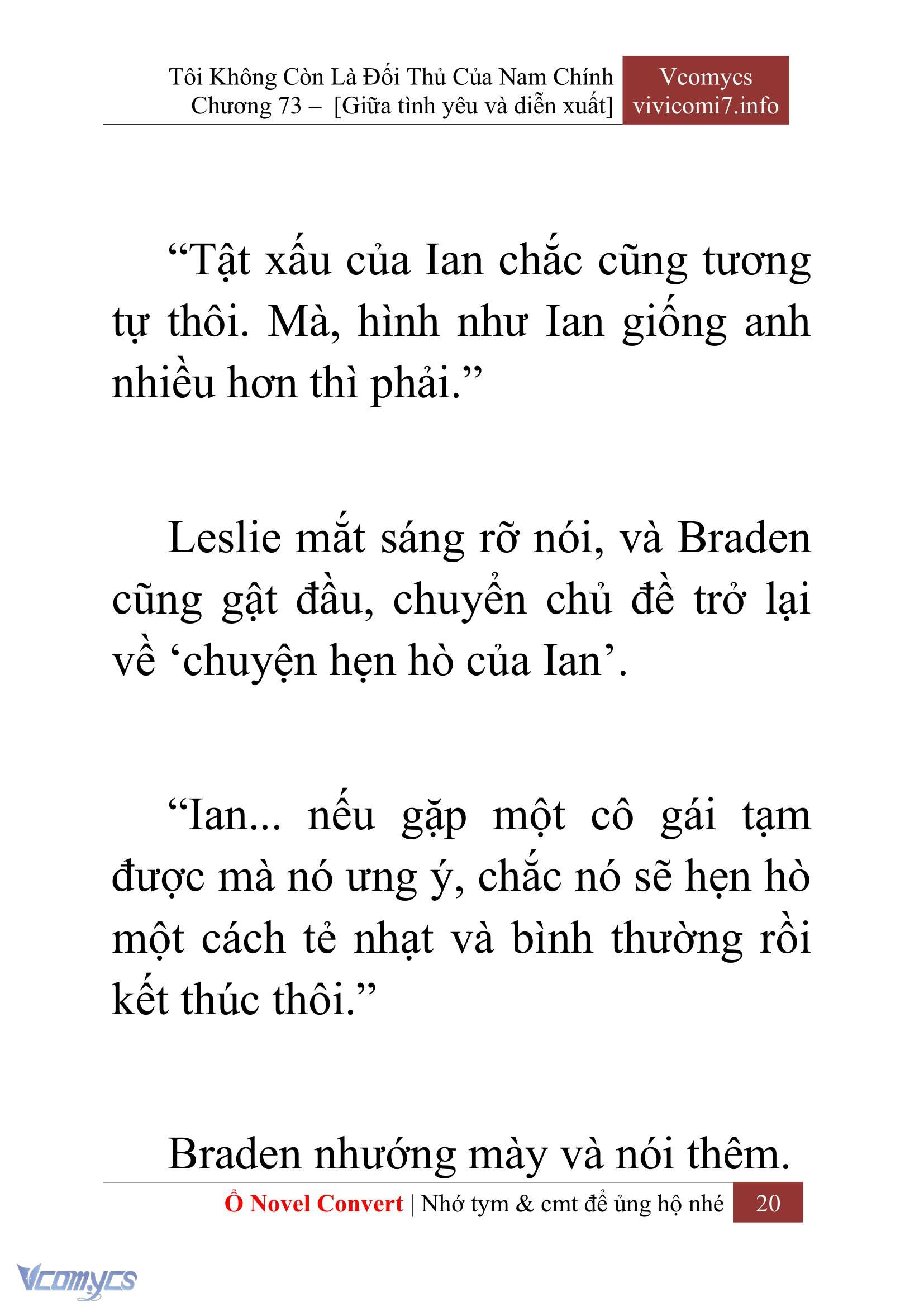 [Novel] Tôi Không Còn Là Đối Thủ Của Nam Chính Chap 73 - Trang 2