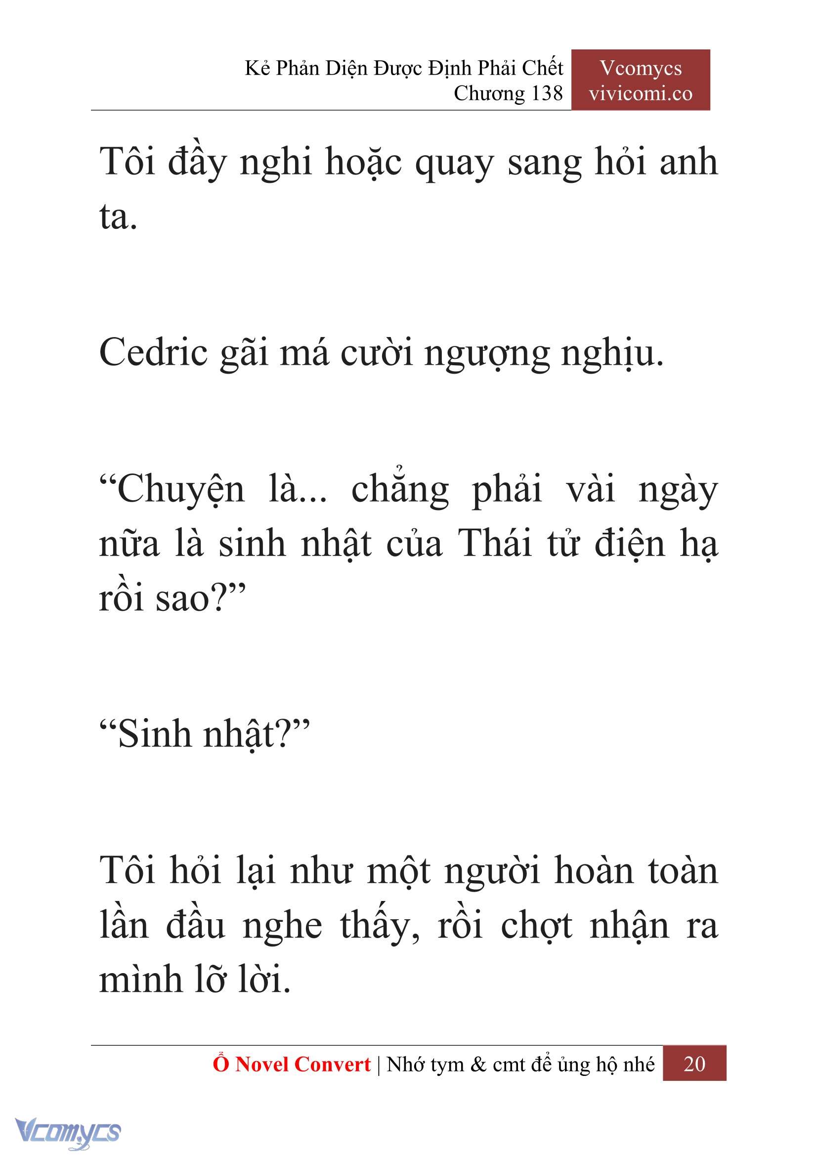 [Novel] Kẻ Phản Diện Được Định Phải Chết Chap 138 - Trang 2