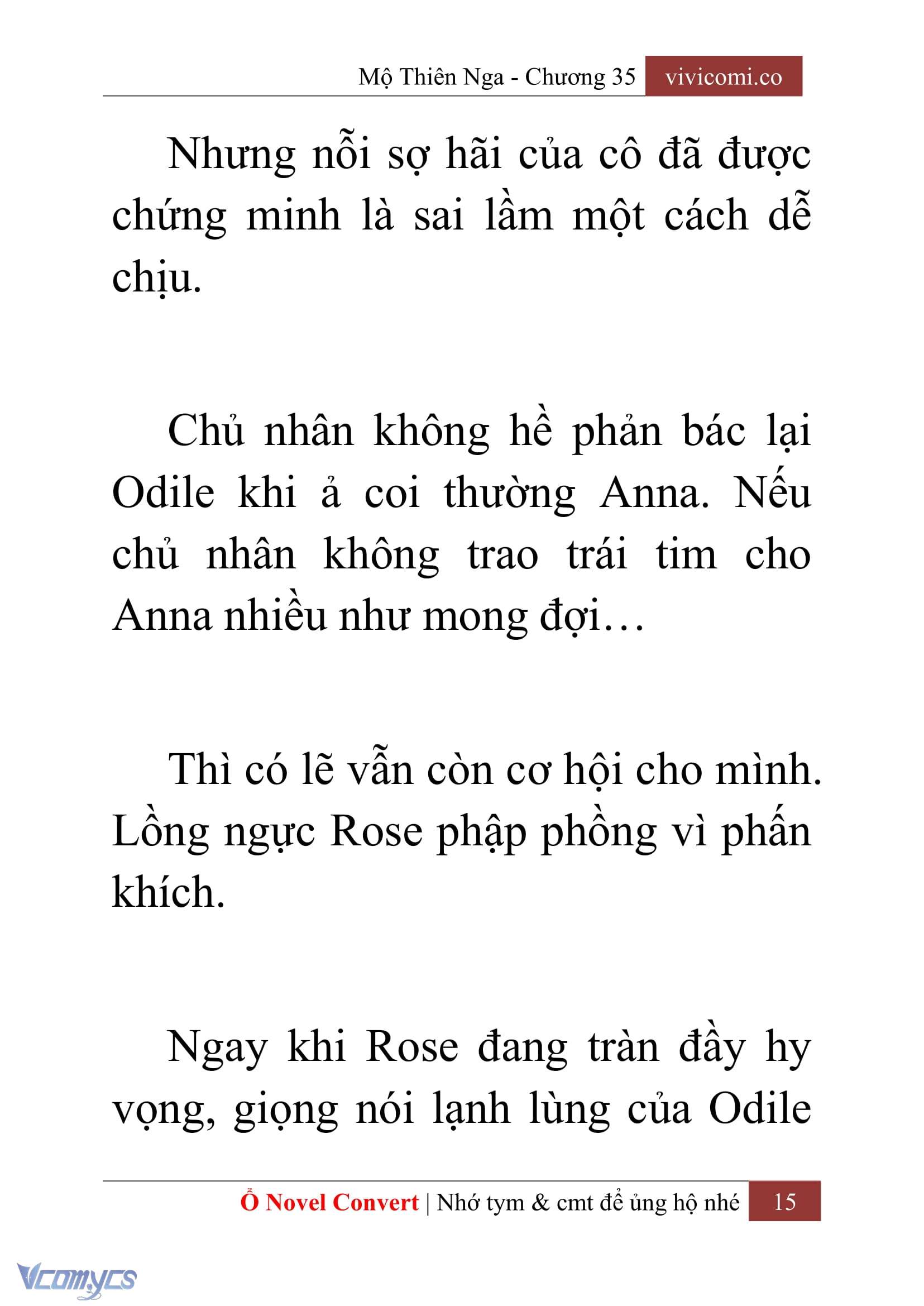 [Novel] Mộ Thiên Nga Chap 35 - Next Chap 36