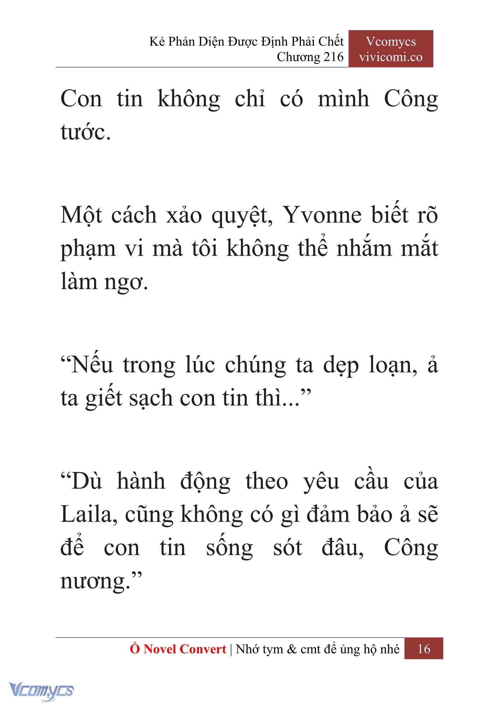 [Novel] Kẻ Phản Diện Được Định Phải Chết Chap 216 - Next Chap 217