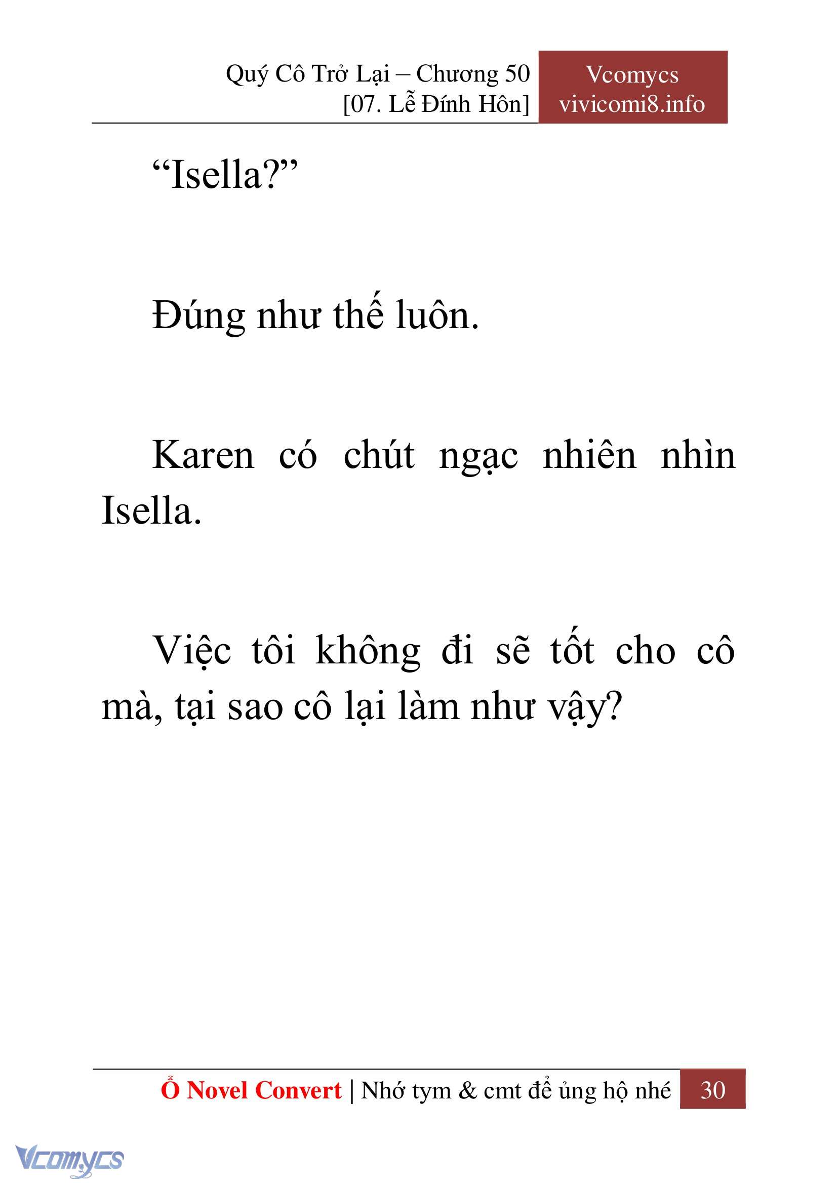 [Novel] Quý Cô Trở Lại Chap 50 - Trang 2