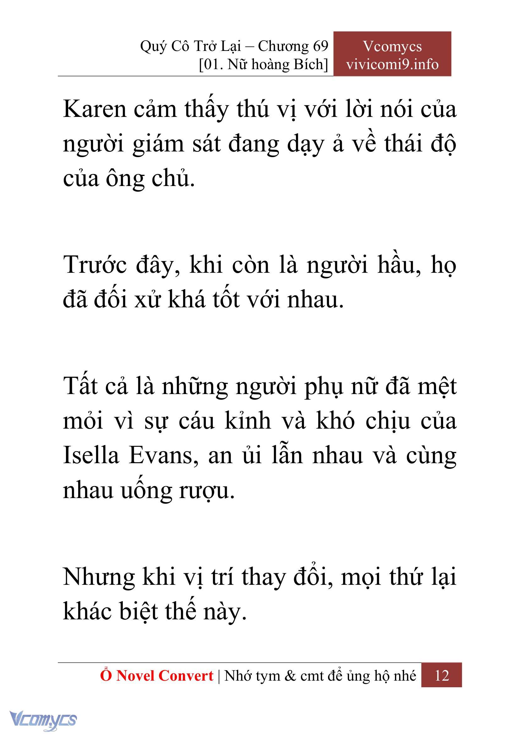 [Novel] Quý Cô Trở Lại Chap 69 - Trang 2