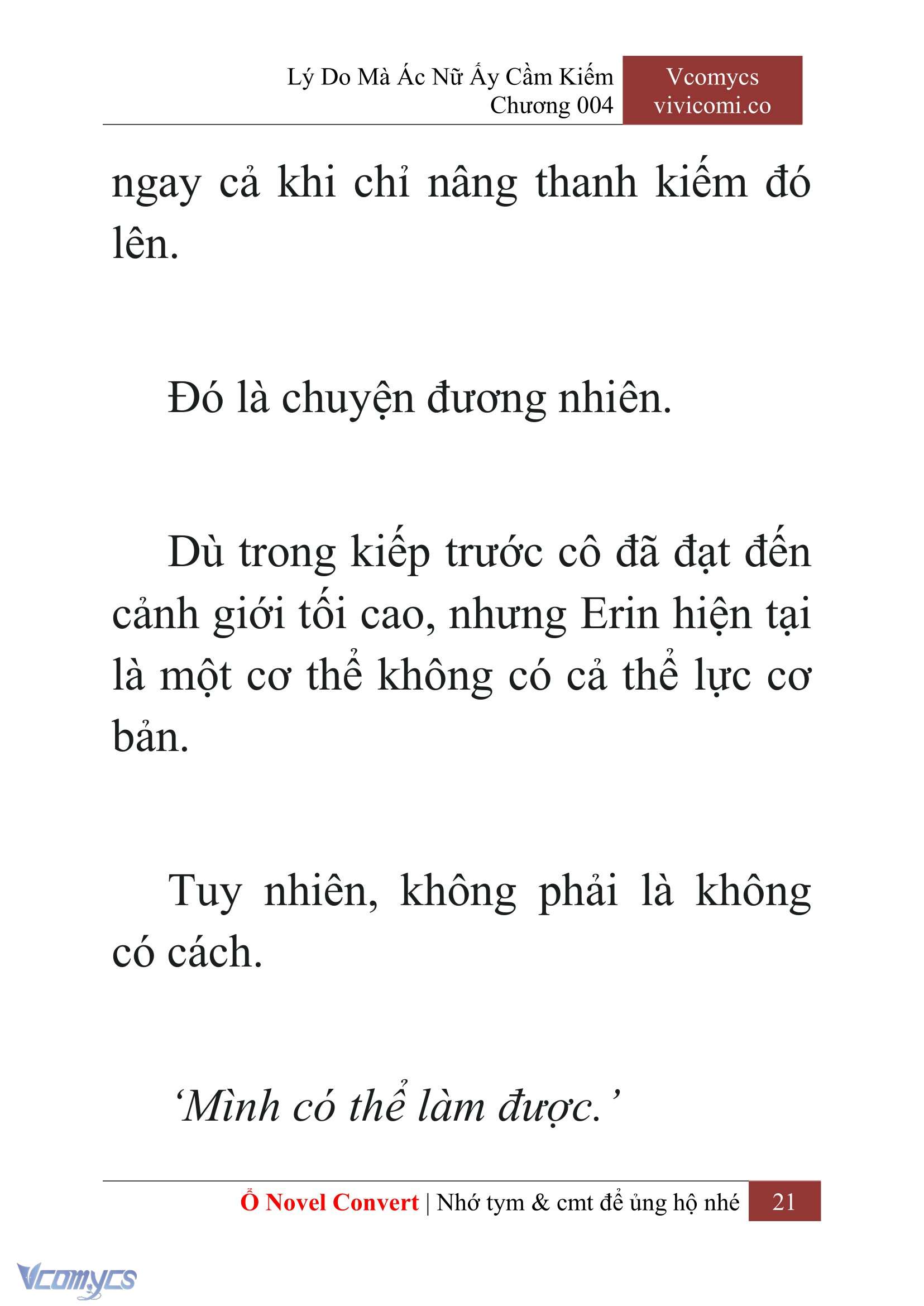 [Novel] Lý Do Mà Ác Nữ Ấy Cầm Kiếm Chap 4 - Next Chap 5