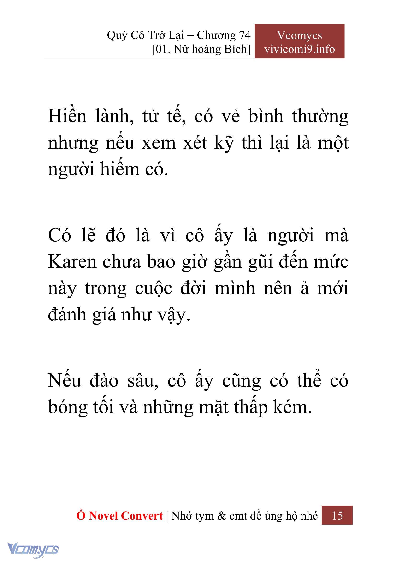 [Novel] Quý Cô Trở Lại Chap 74 - Trang 2