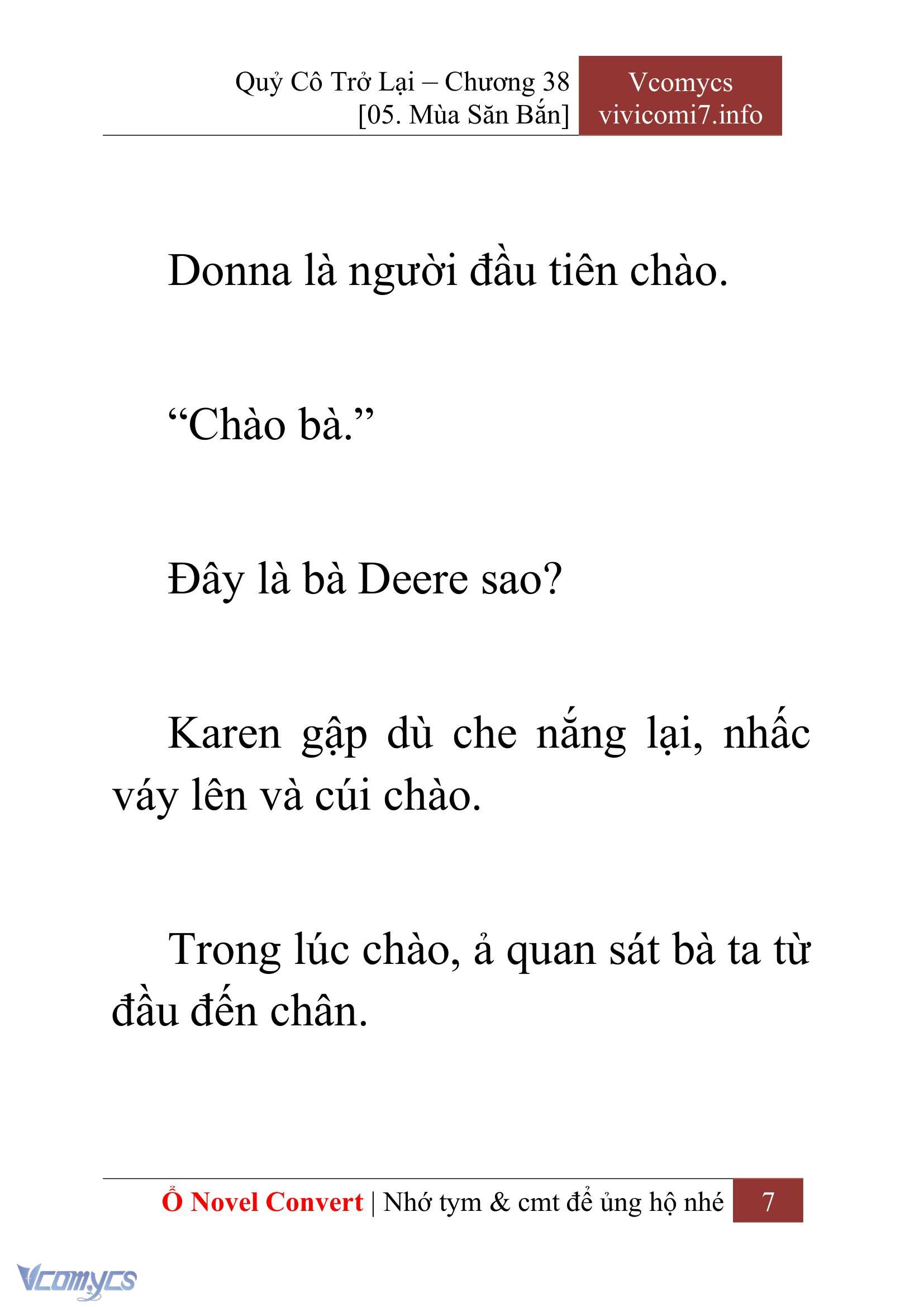 [Novel] Quý Cô Trở Lại Chap 38 - Trang 2
