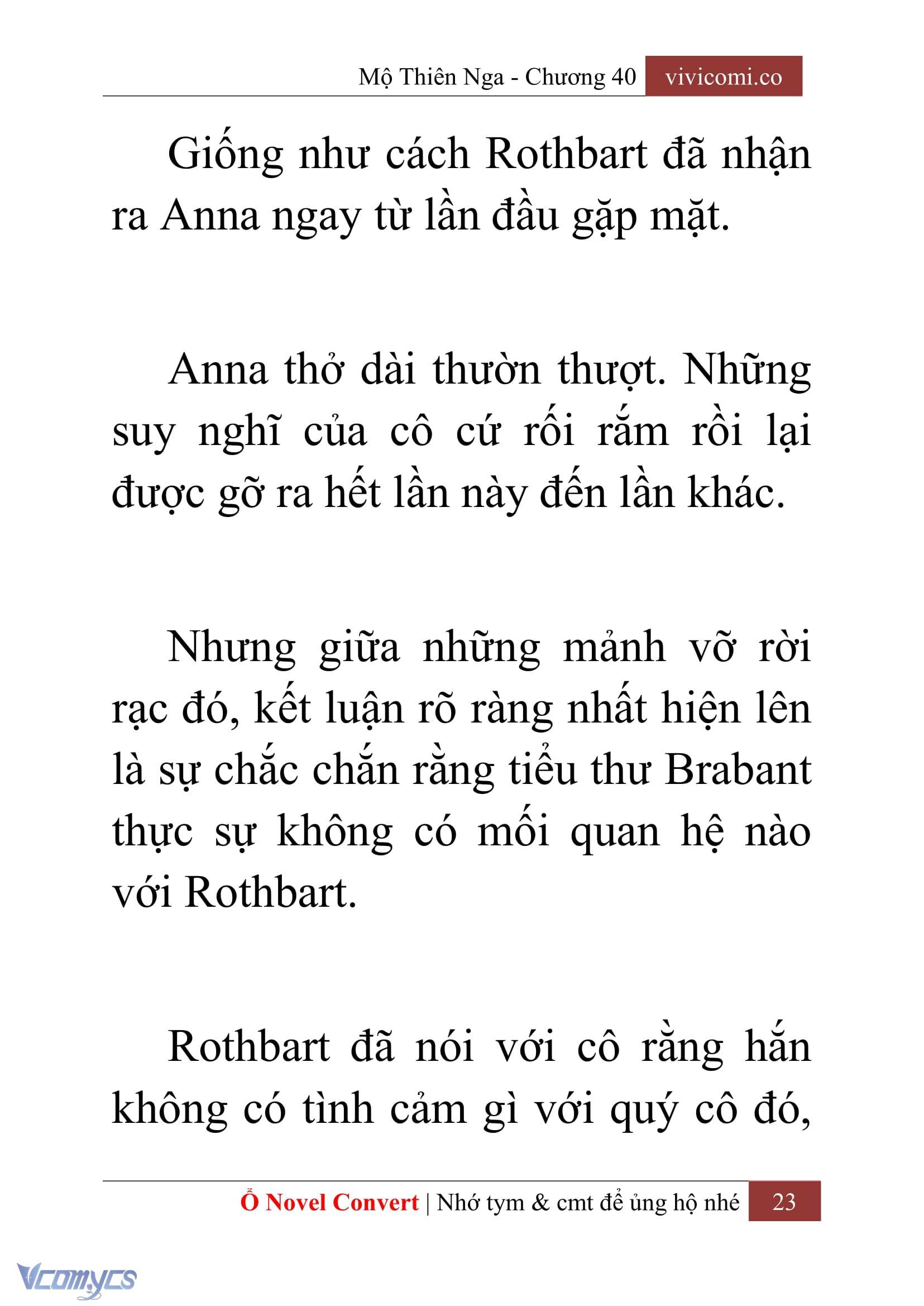 [Novel] Mộ Thiên Nga Chap 40 - Trang 2