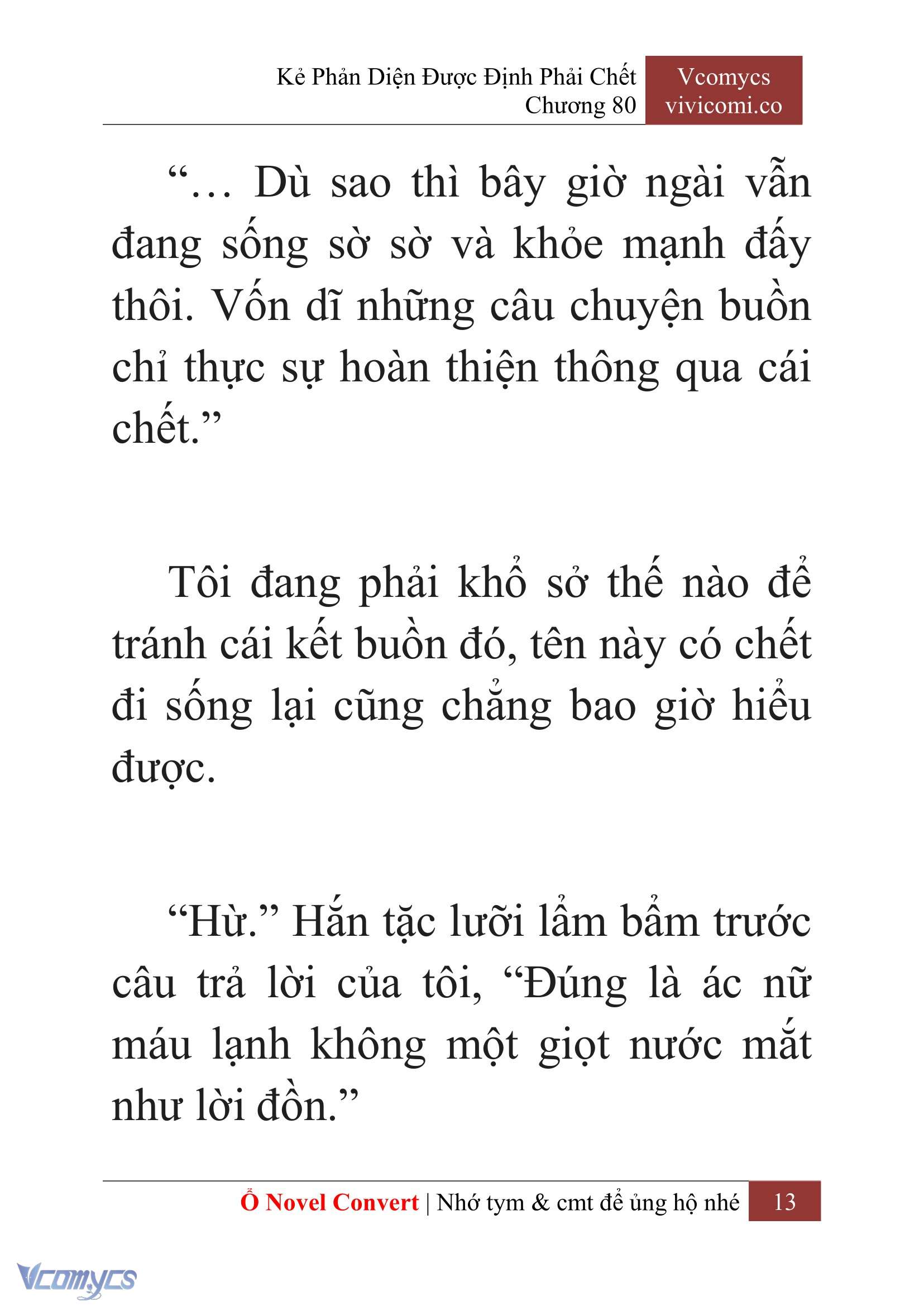 [Novel] Kẻ Phản Diện Được Định Phải Chết Chap 80 - Trang 2