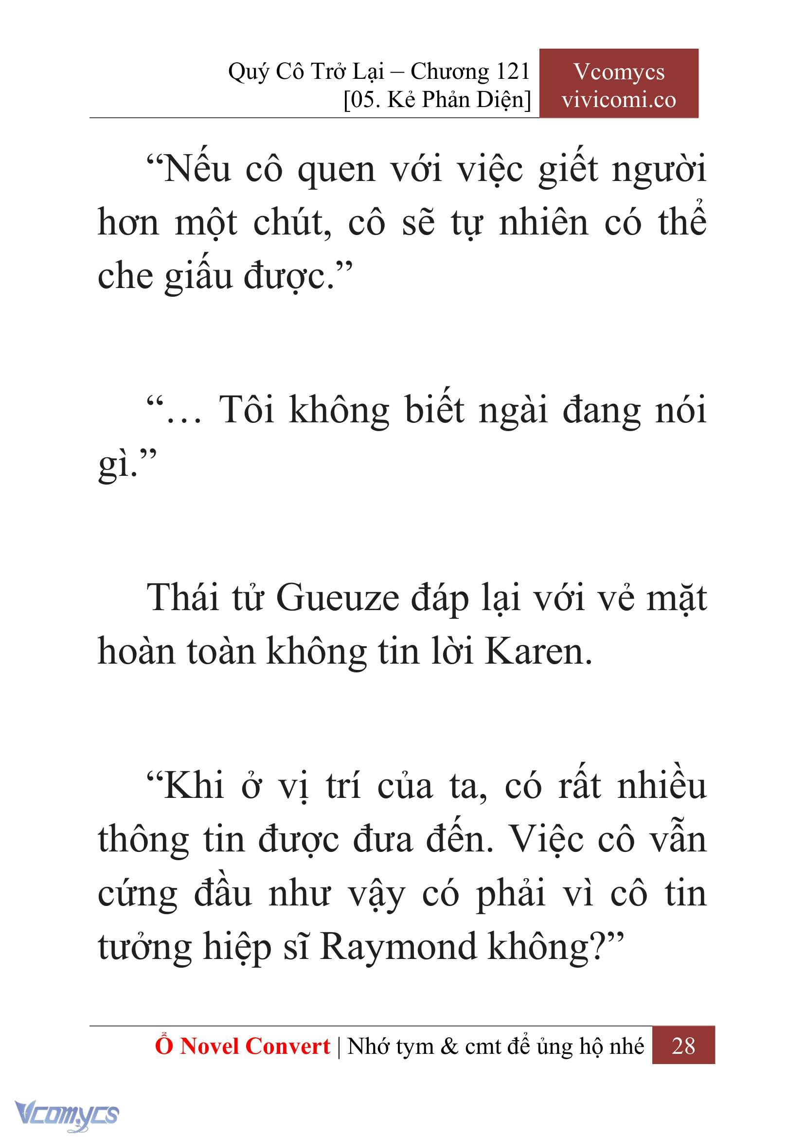 [Novel] Quý Cô Trở Lại Chap 121 - Trang 2