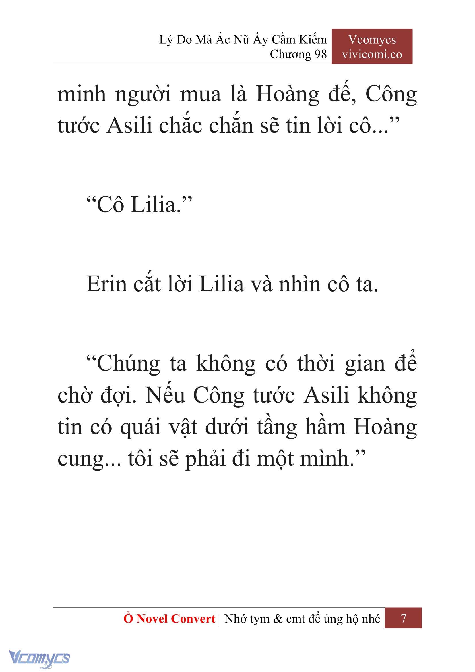 [Novel] Lý Do Mà Ác Nữ Ấy Cầm Kiếm Chap 98 - Next Chap 99