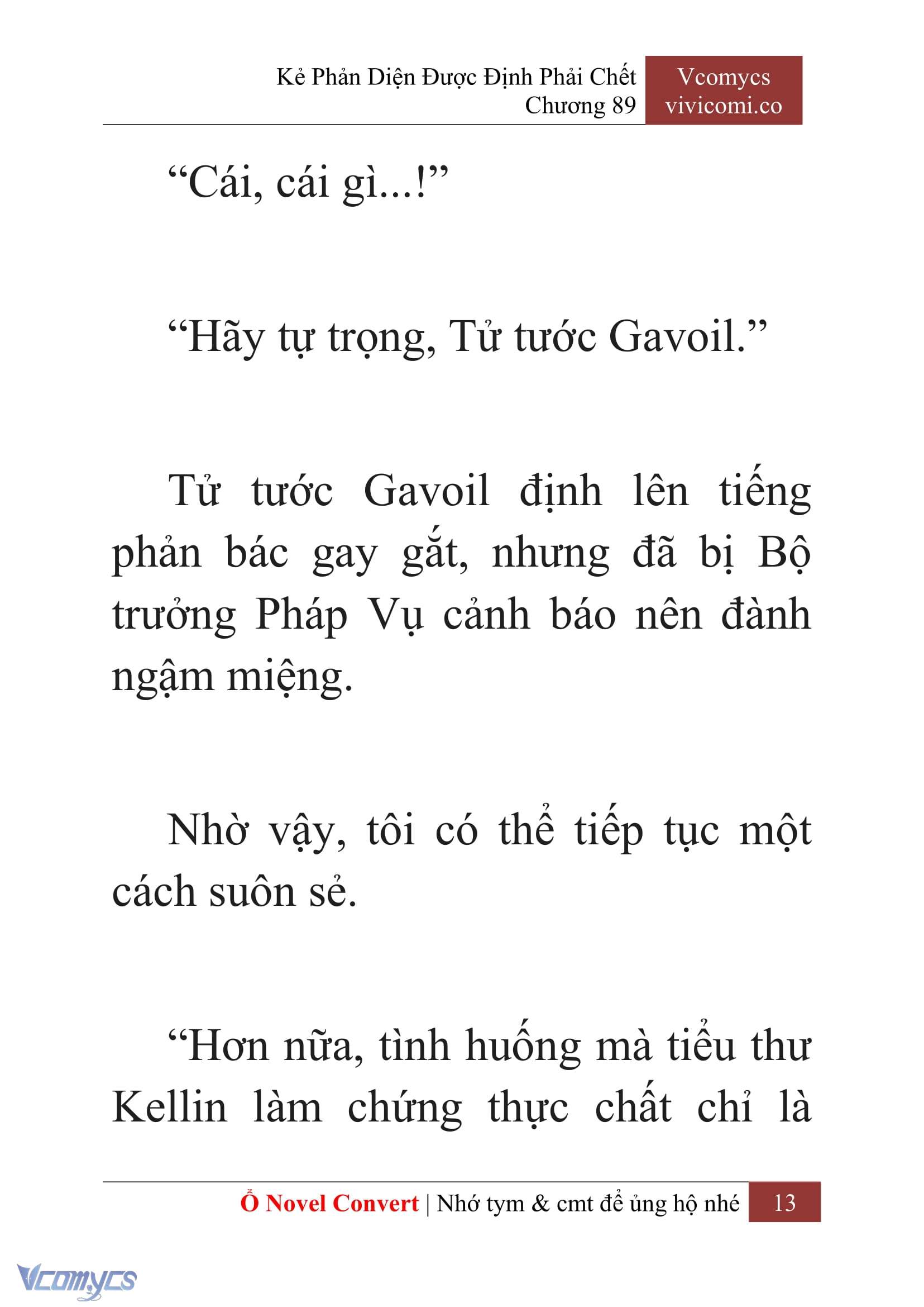 [Novel] Kẻ Phản Diện Được Định Phải Chết Chap 89 - Next Chap 90