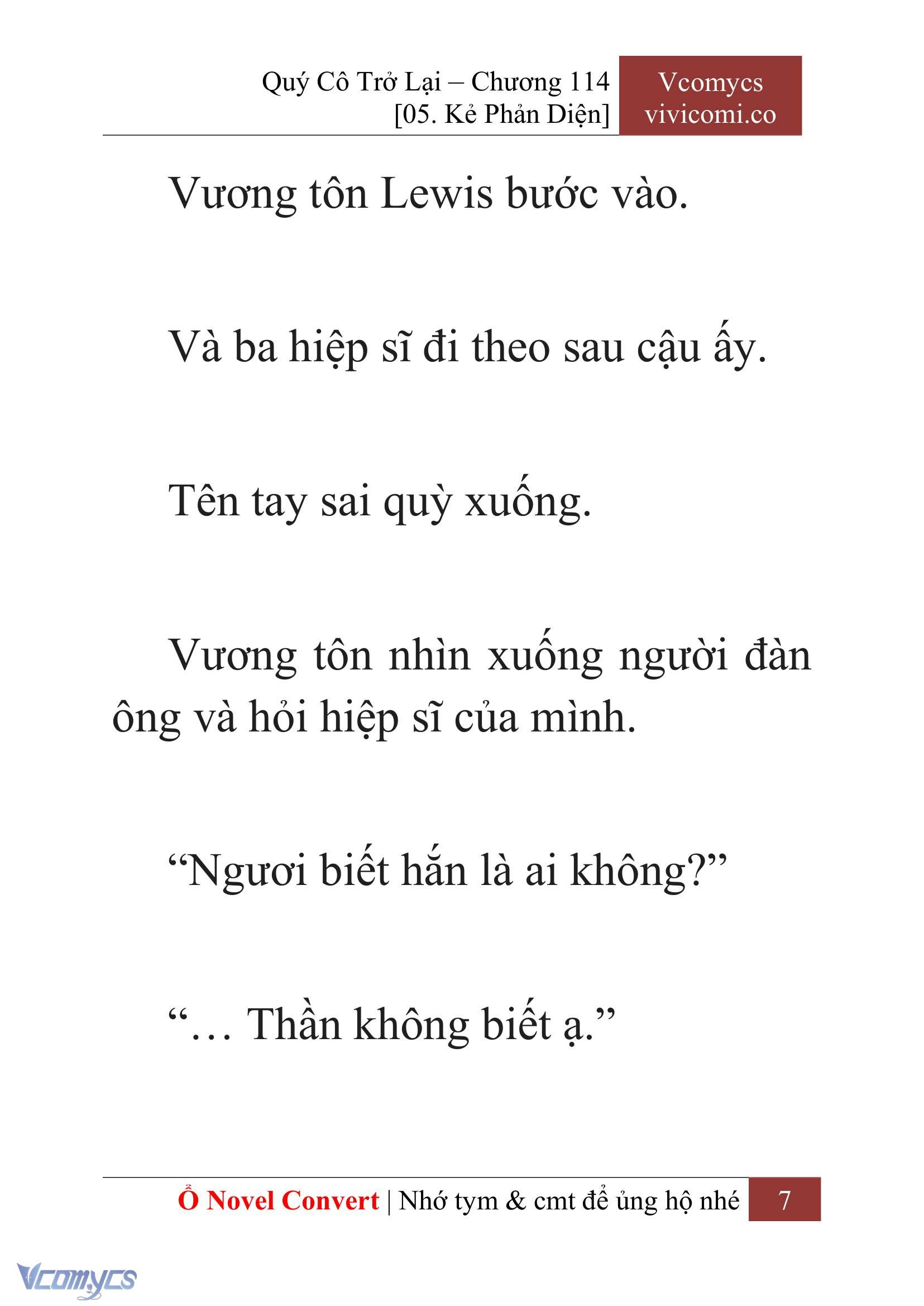 [Novel] Quý Cô Trở Lại Chap 114 - Trang 2