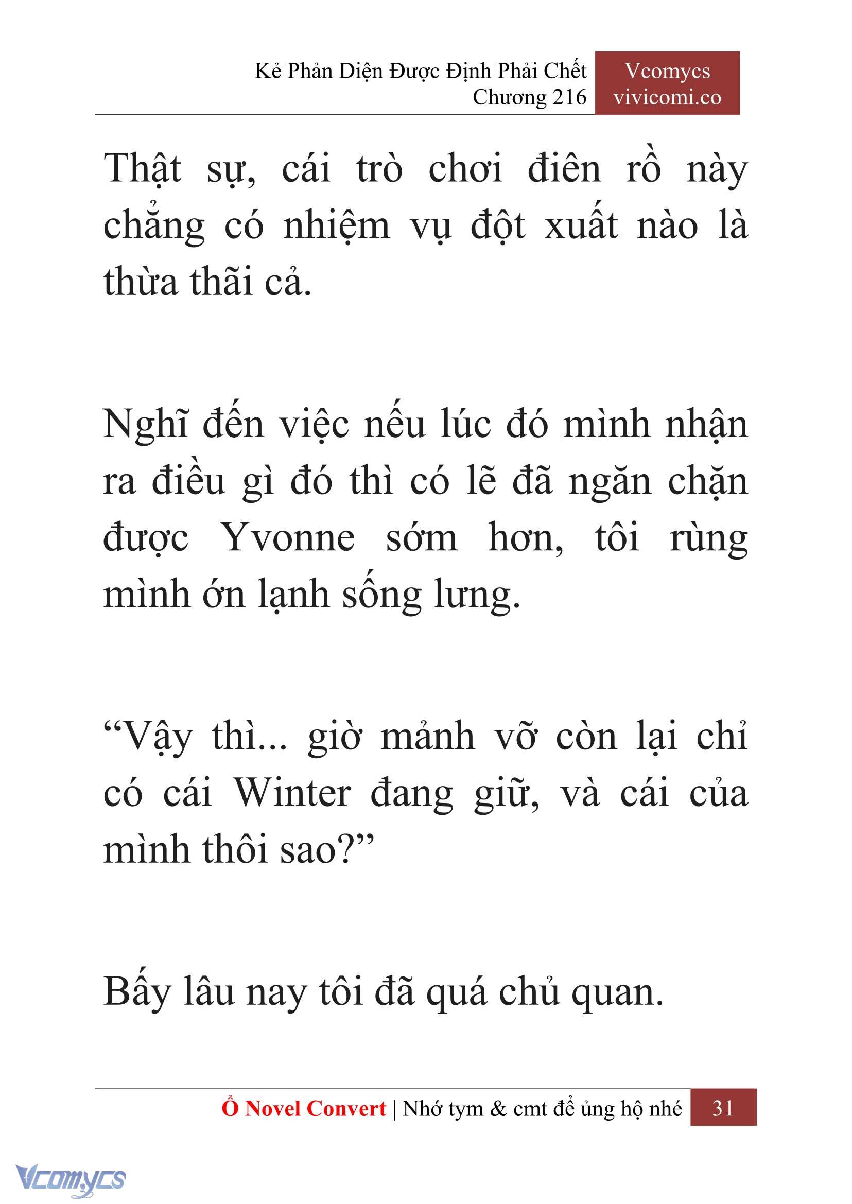 [Novel] Kẻ Phản Diện Được Định Phải Chết Chap 216 - Next Chap 217