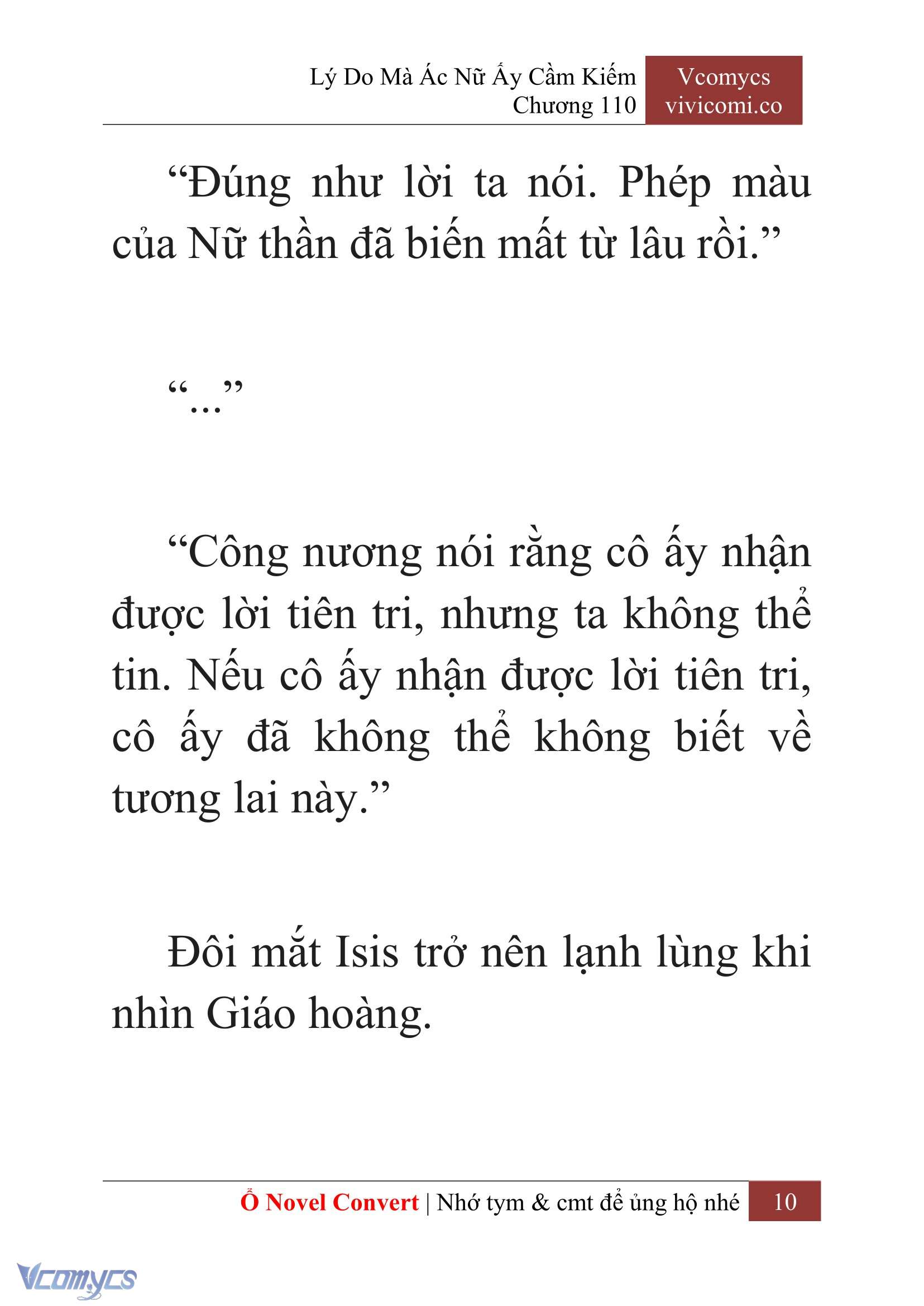 [Novel] Lý Do Mà Ác Nữ Ấy Cầm Kiếm Chap 110 - Next Chap 111