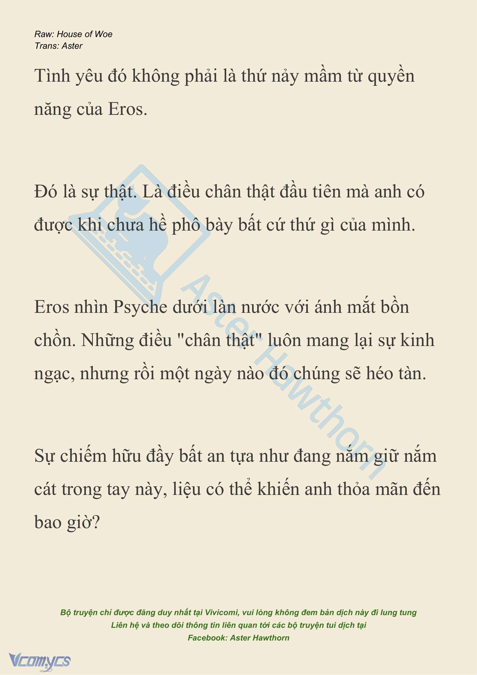 [NOVEL] Dành Cho Các Nữ Thần: Dành cho Psyche Chap 25 - Trang 2