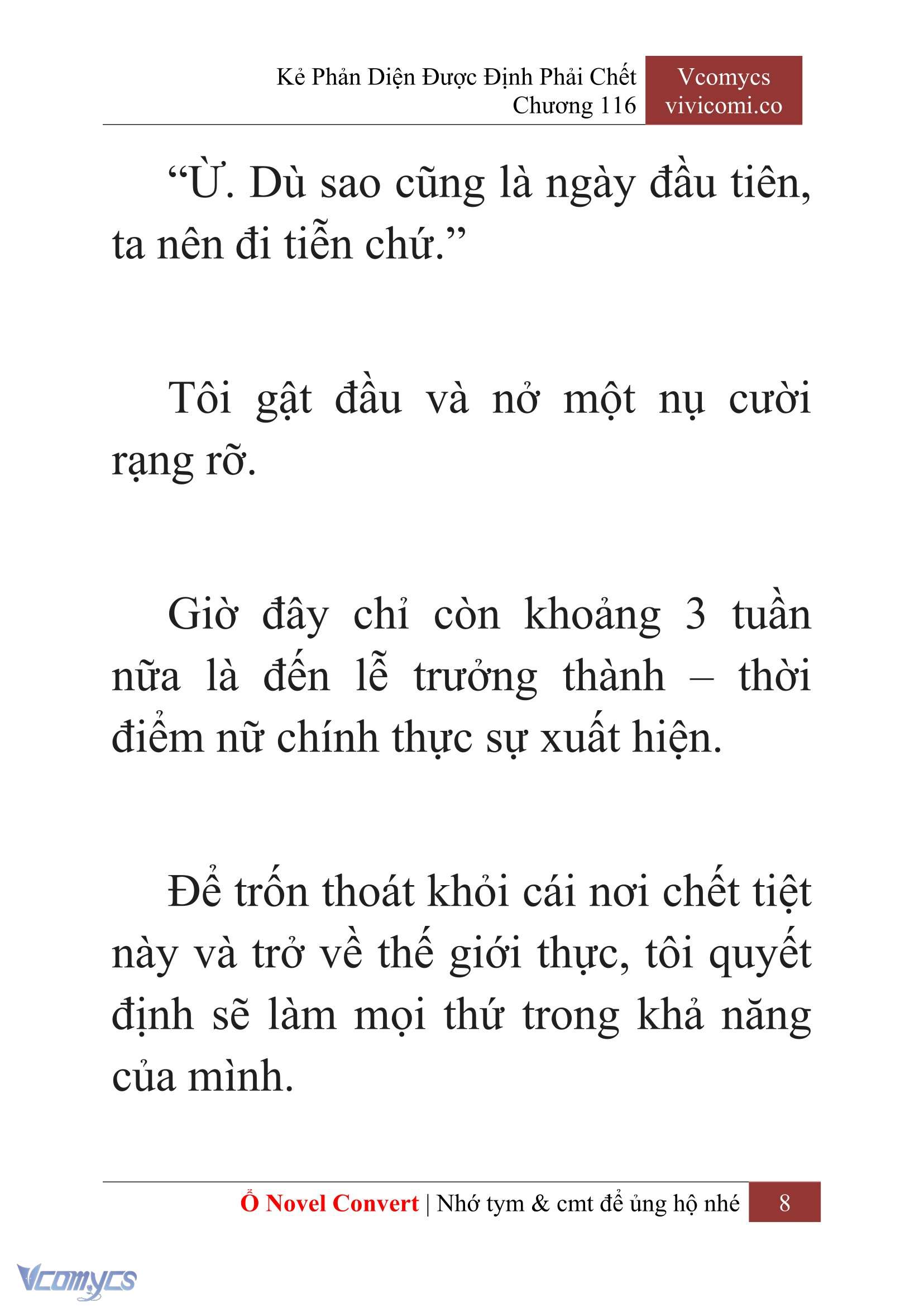 [Novel] Kẻ Phản Diện Được Định Phải Chết Chap 116 - Trang 2