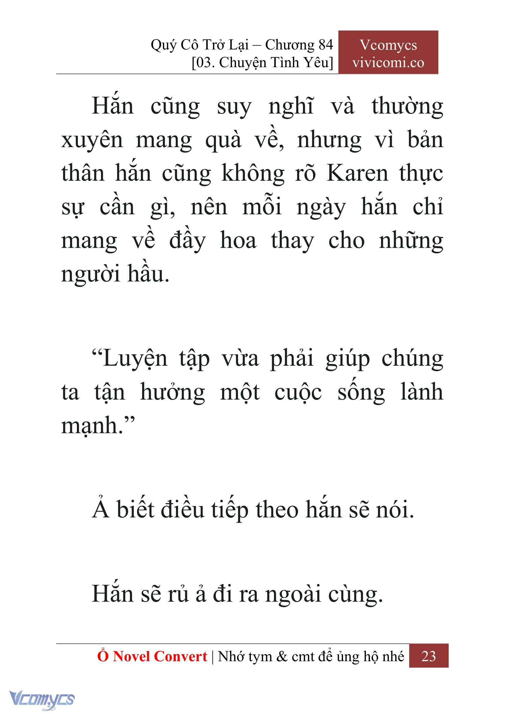 [Novel] Quý Cô Trở Lại Chap 84 - Trang 2