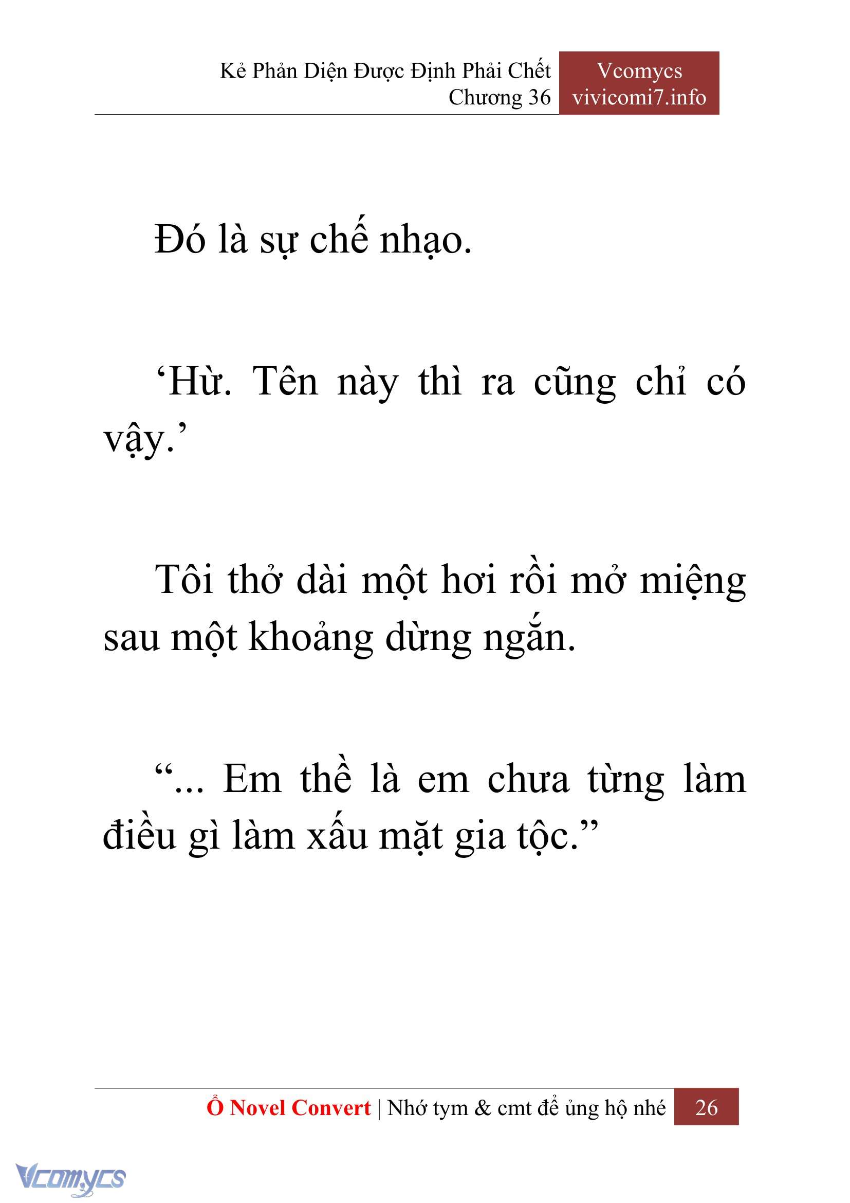 [Novel] Kẻ Phản Diện Được Định Phải Chết Chap 36 - Next Chap 37