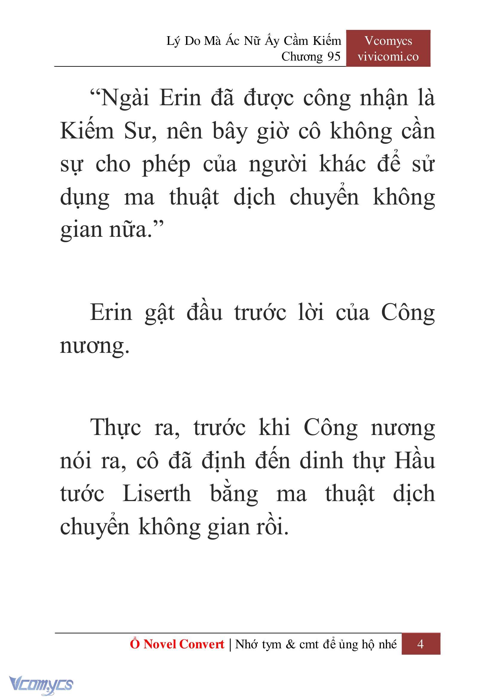 [Novel] Lý Do Mà Ác Nữ Ấy Cầm Kiếm Chap 95 - Trang 2