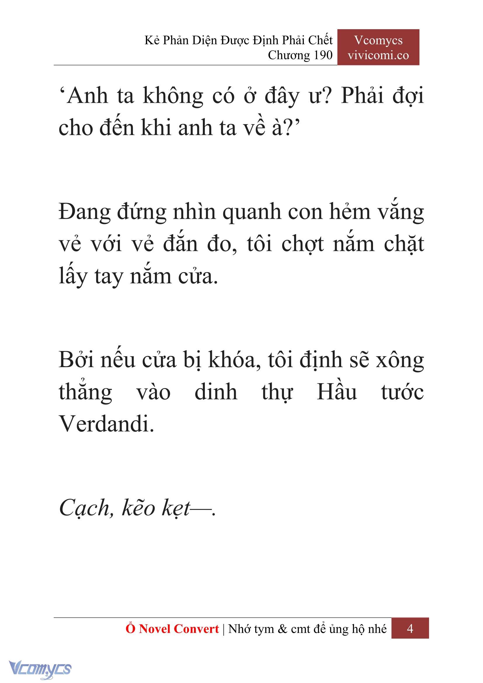 [Novel] Kẻ Phản Diện Được Định Phải Chết Chap 190 - Trang 2