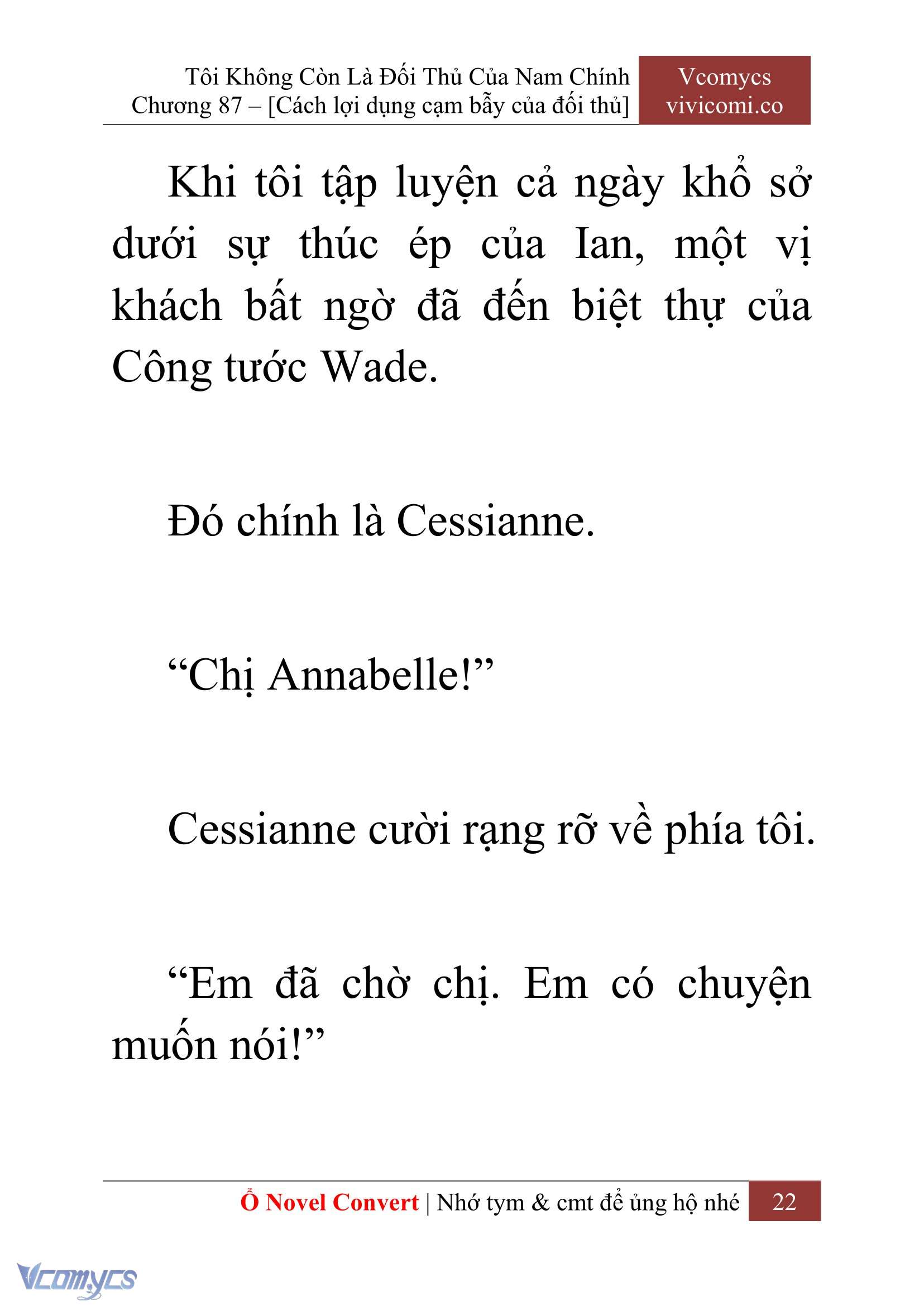 [Novel] Tôi Không Còn Là Đối Thủ Của Nam Chính Chap 87 - Trang 2