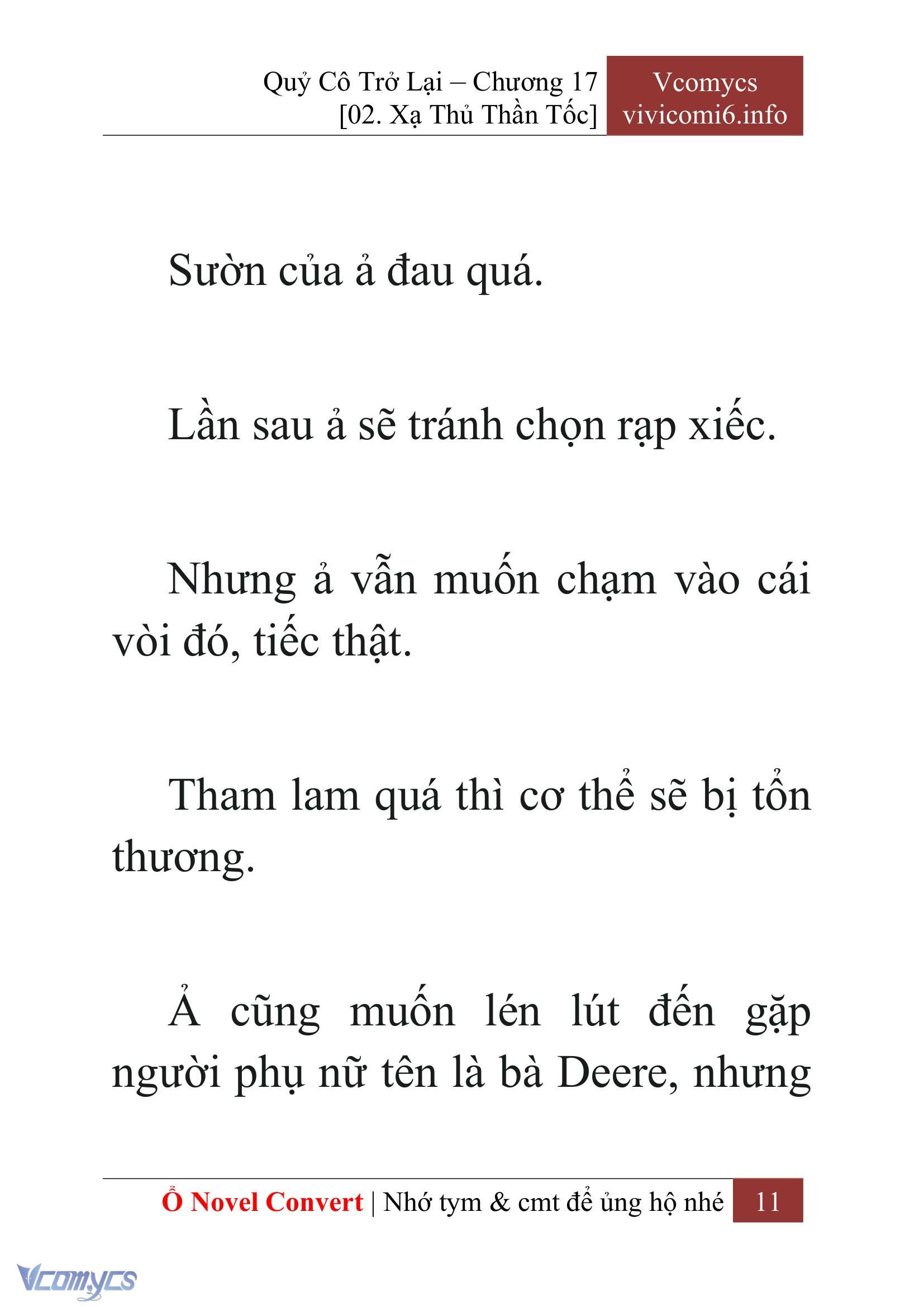 [Novel] Quý Cô Trở Lại Chap 17 - Trang 2