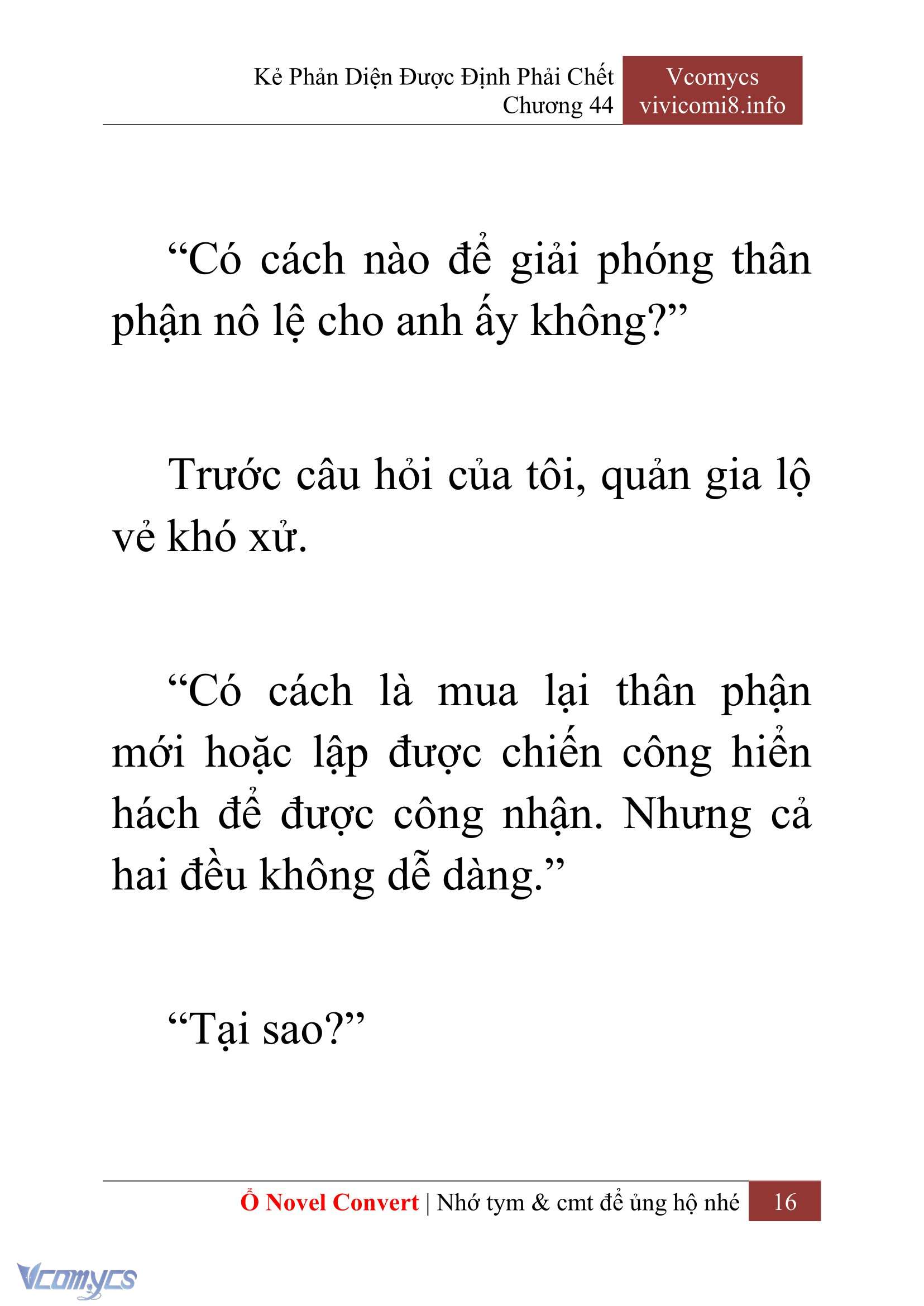 [Novel] Kẻ Phản Diện Được Định Phải Chết Chap 44 - Trang 2