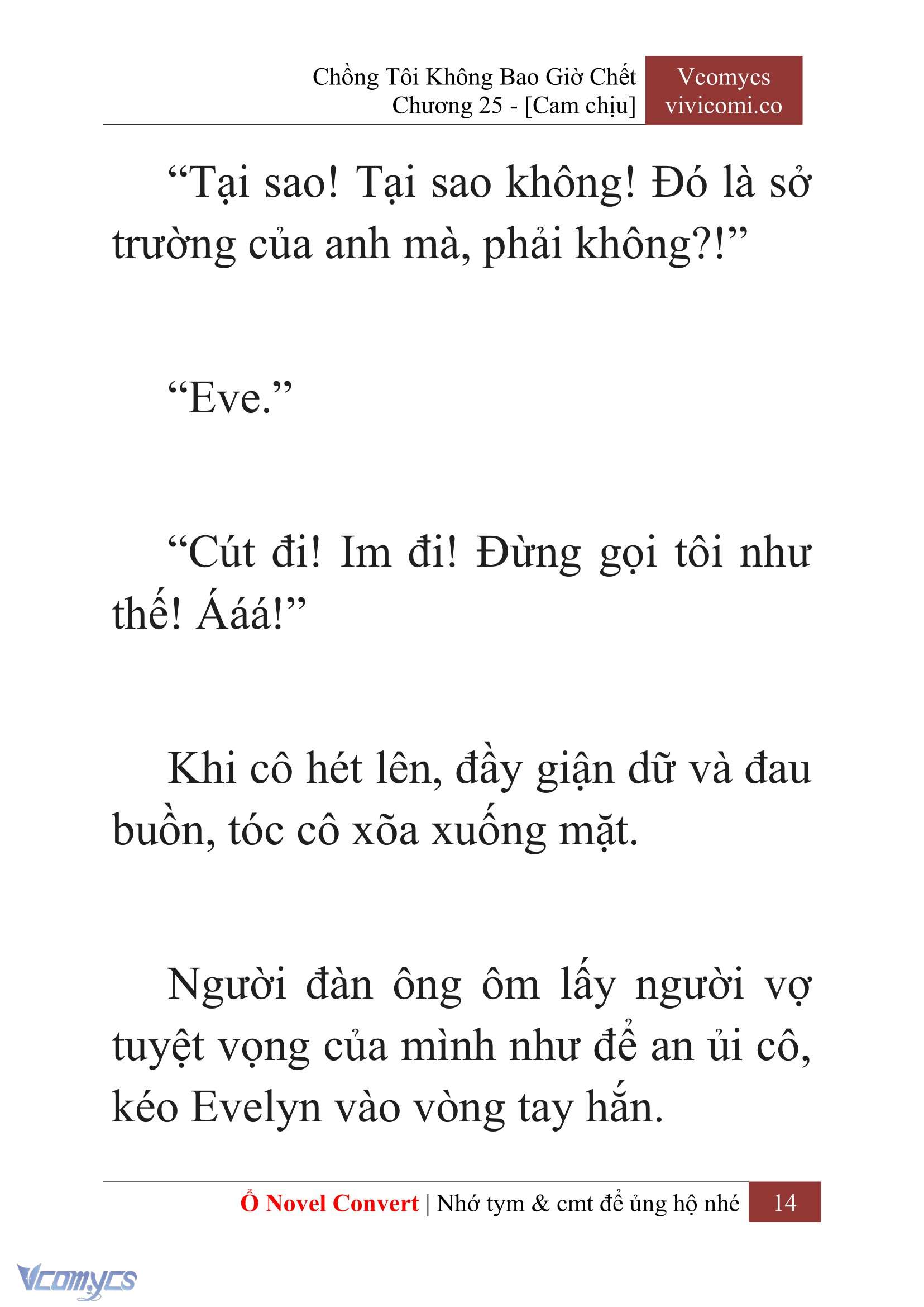 [Novel] Chồng Tôi Không Bao Giờ Chết Chap 25 - Trang 2