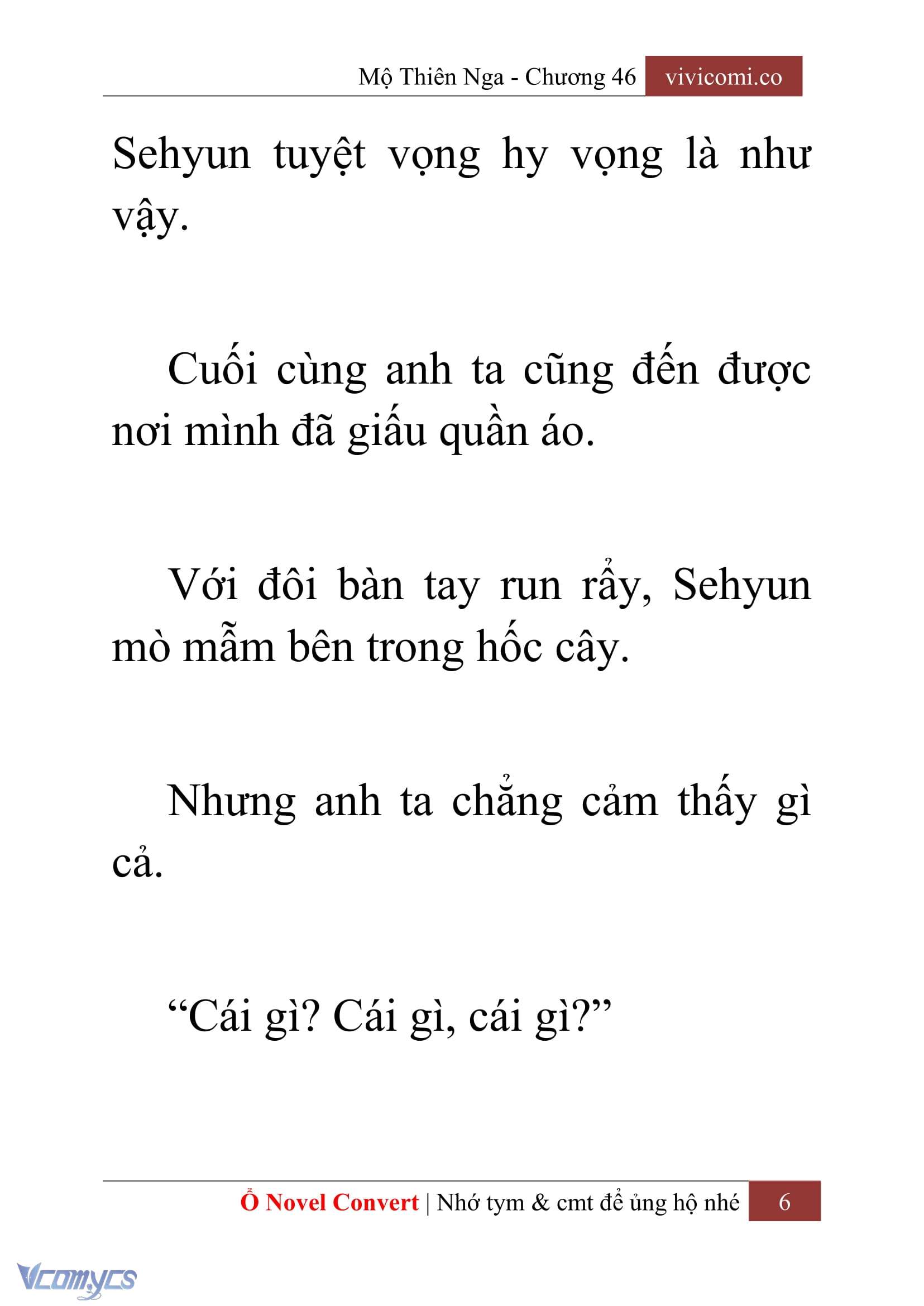 [Novel] Mộ Thiên Nga Chap 46 - Trang 2