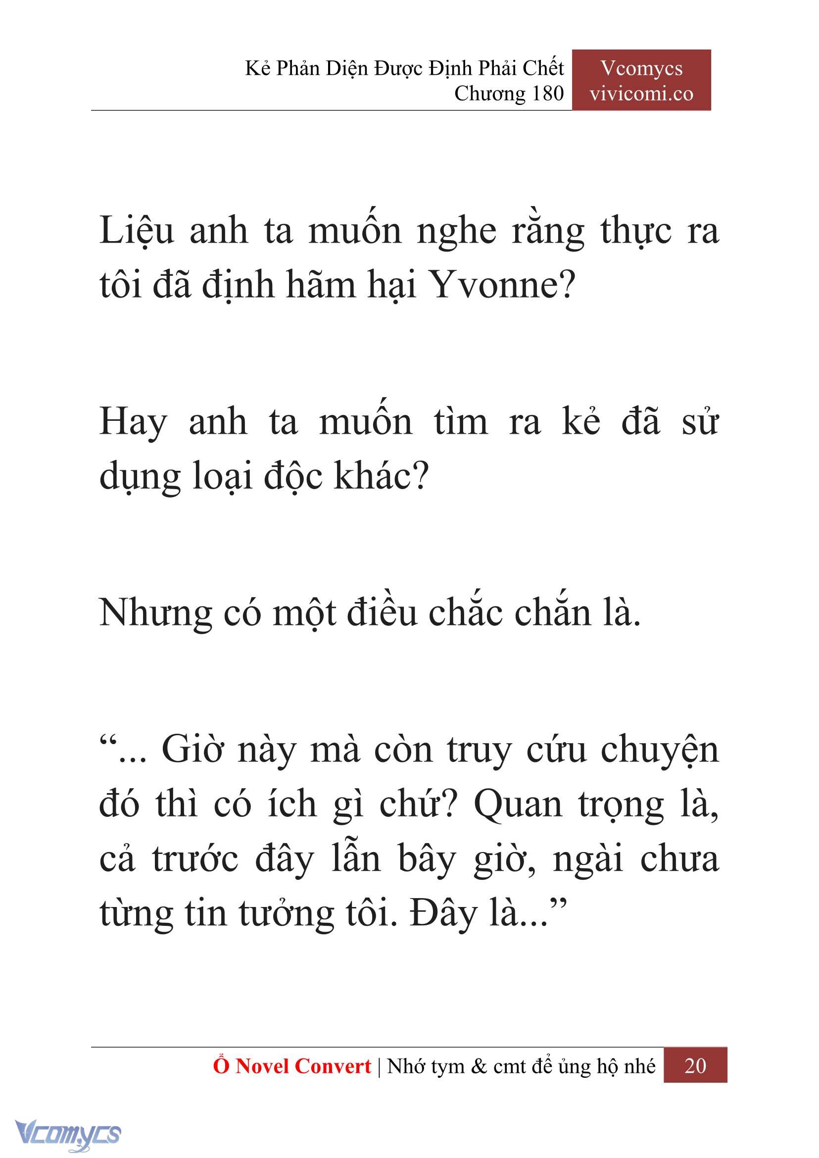 [Novel] Kẻ Phản Diện Được Định Phải Chết Chap 180 - Trang 2