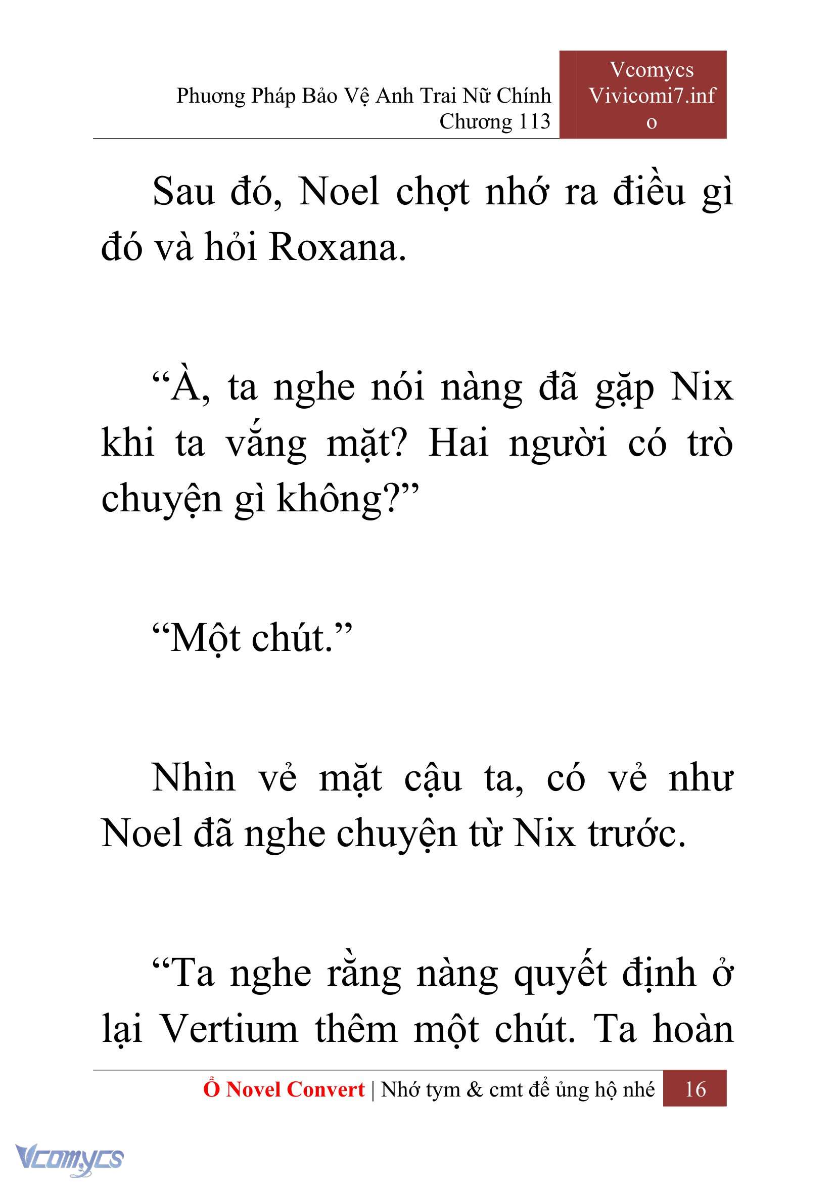 [Novel] Phương Pháp Bảo Vệ Anh Trai Nữ Chính Chap 113 - Next Chap 114
