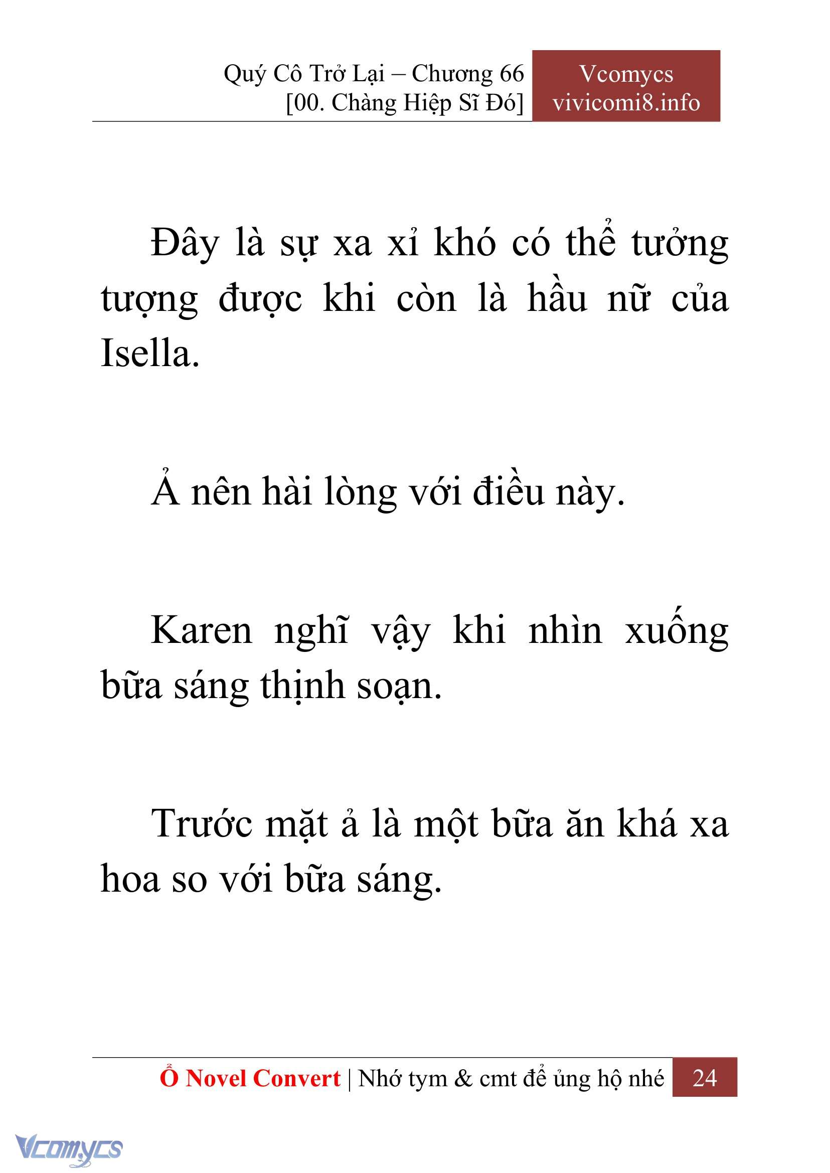 [Novel] Quý Cô Trở Lại Chap 66 - Trang 2