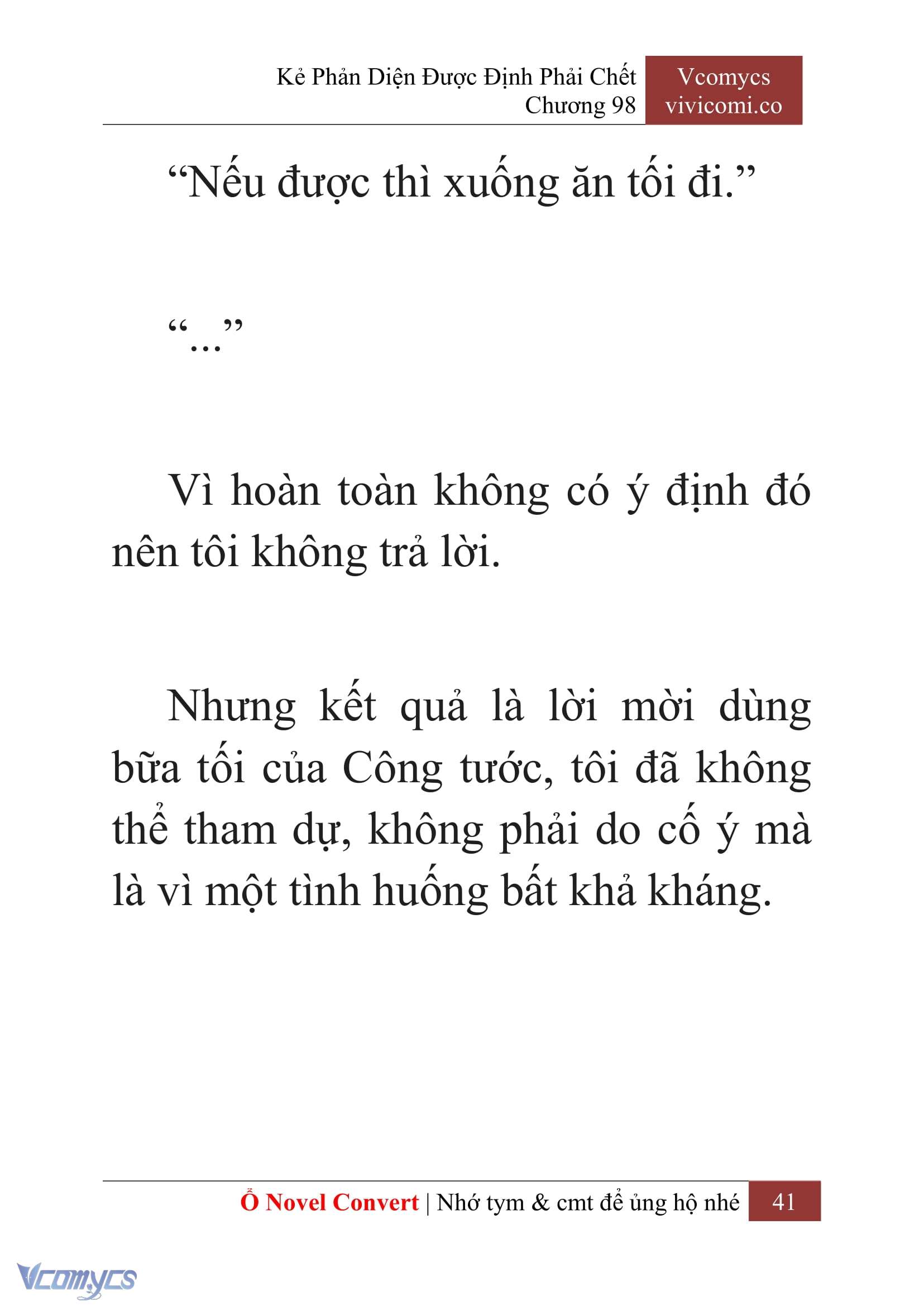 [Novel] Kẻ Phản Diện Được Định Phải Chết Chap 98 - Next Chap 99