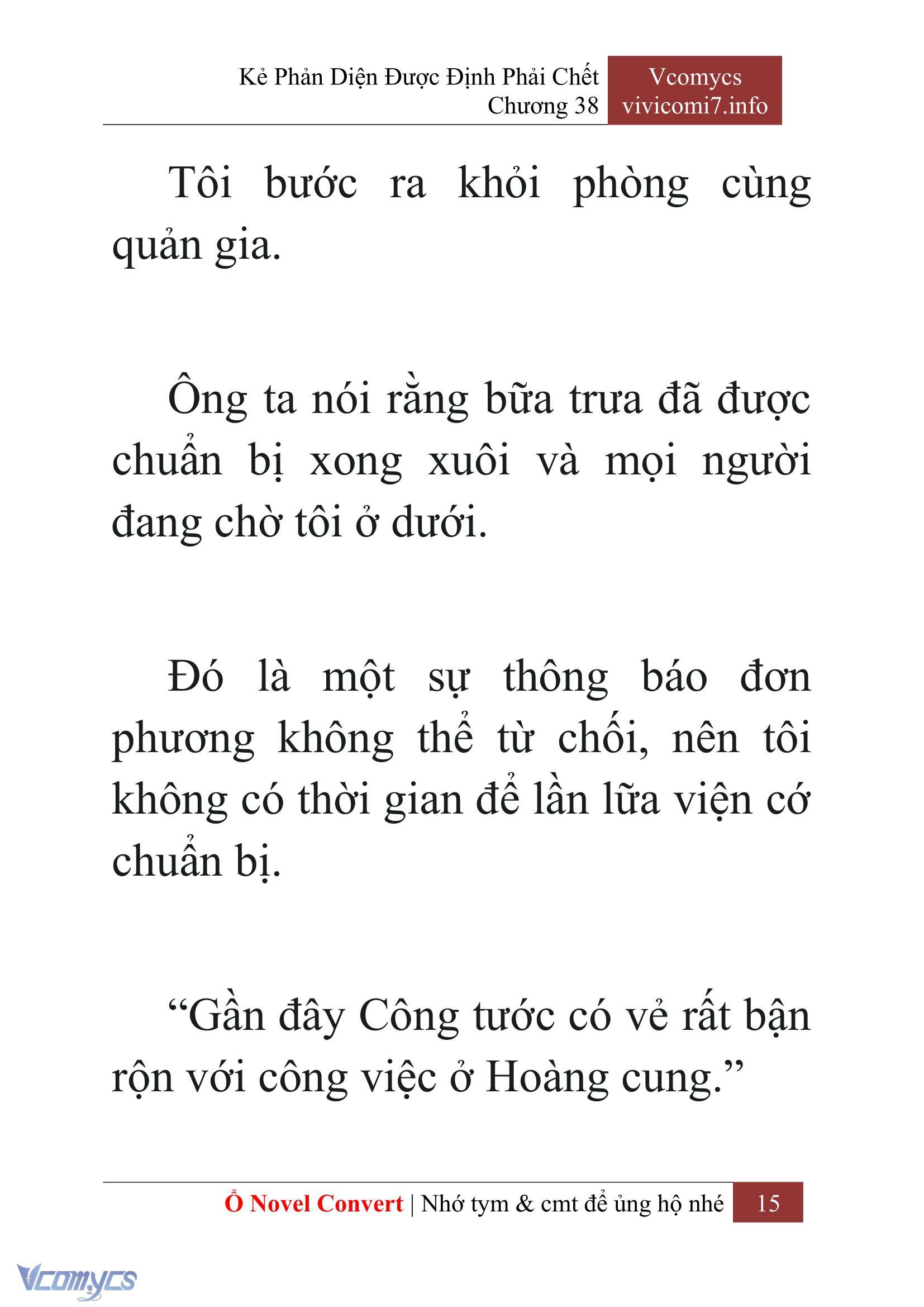 [Novel] Kẻ Phản Diện Được Định Phải Chết Chap 38 - Next Chap 39