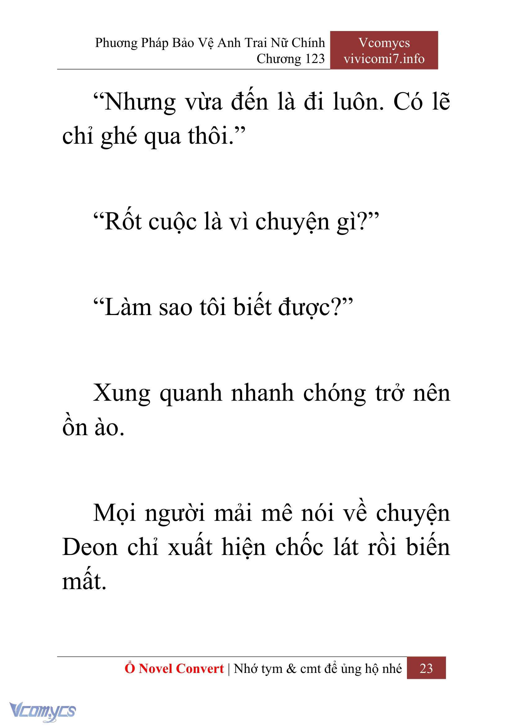 [Novel] Phương Pháp Bảo Vệ Anh Trai Nữ Chính Chap 123 - Trang 2