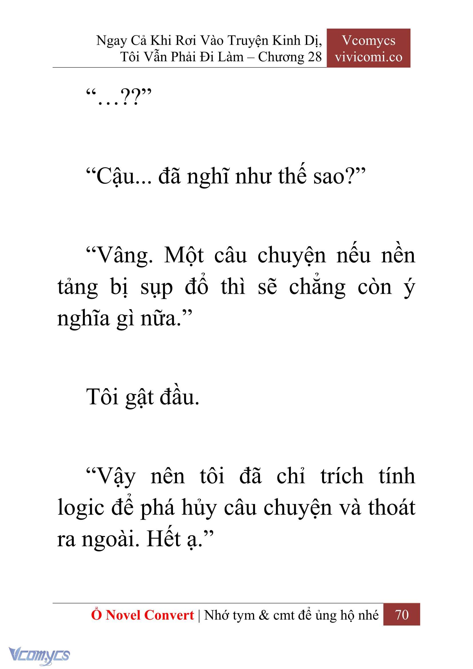 [Novel] Ngay Cả Khi Rơi Vào Truyện Kinh Dị, Tôi Vẫn Phải Đi Làm Chap 28 - Trang 2