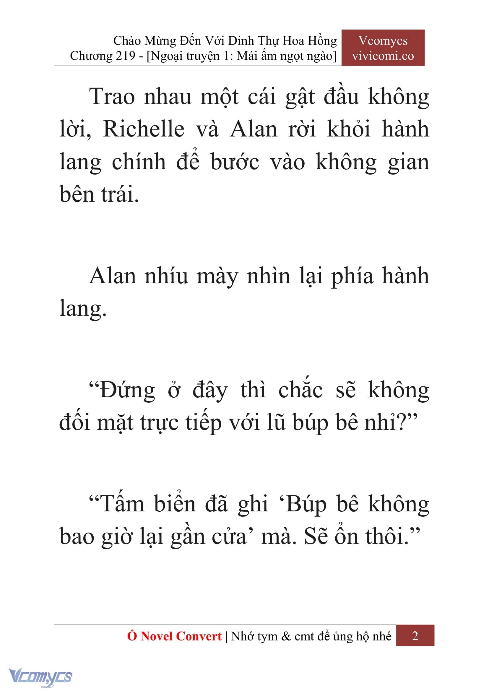 [Novel] Chào Mừng Đến Với Dinh Thự Hoa Hồng Chap 219 - Trang 2