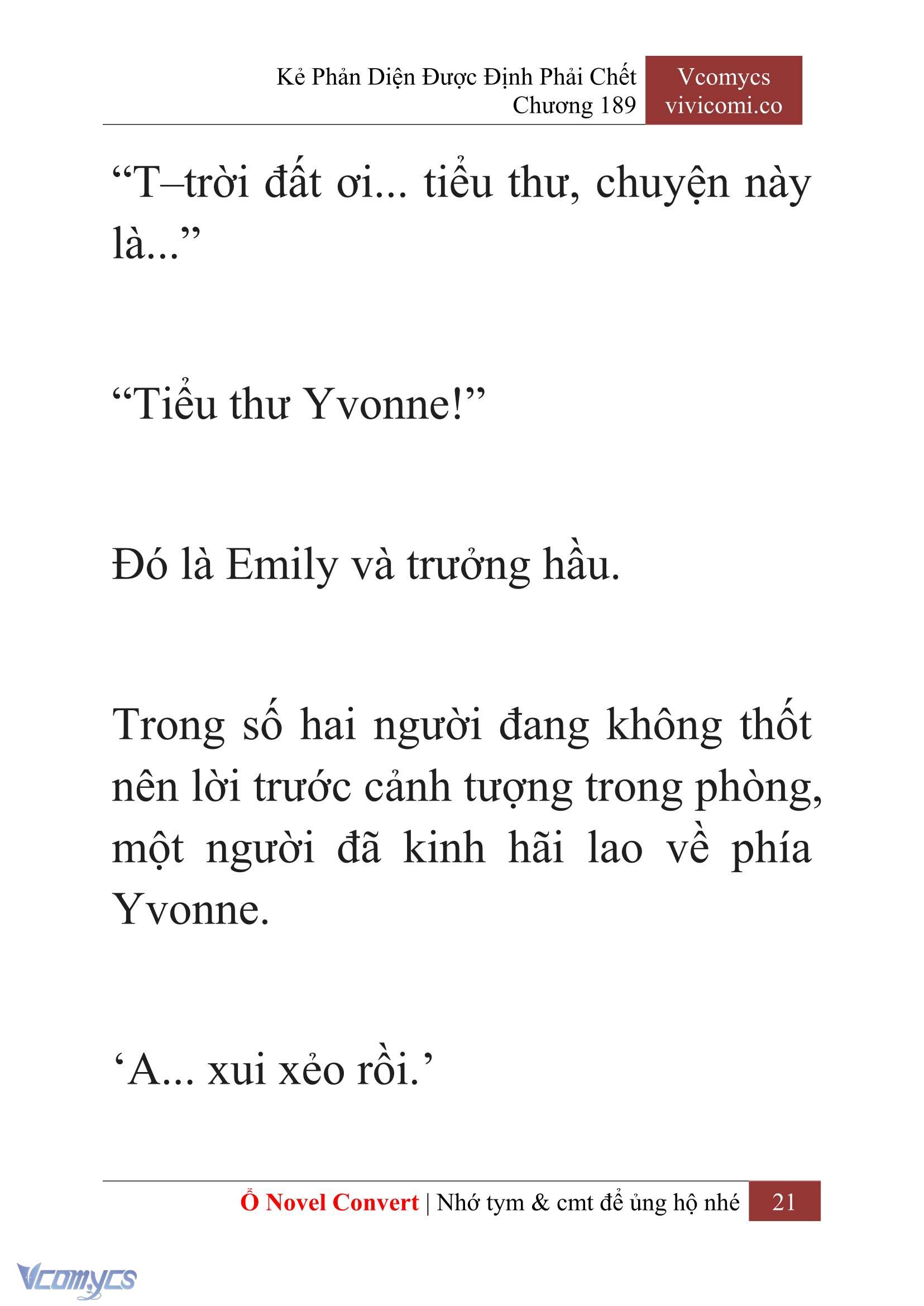 [Novel] Kẻ Phản Diện Được Định Phải Chết Chap 189 - Trang 2