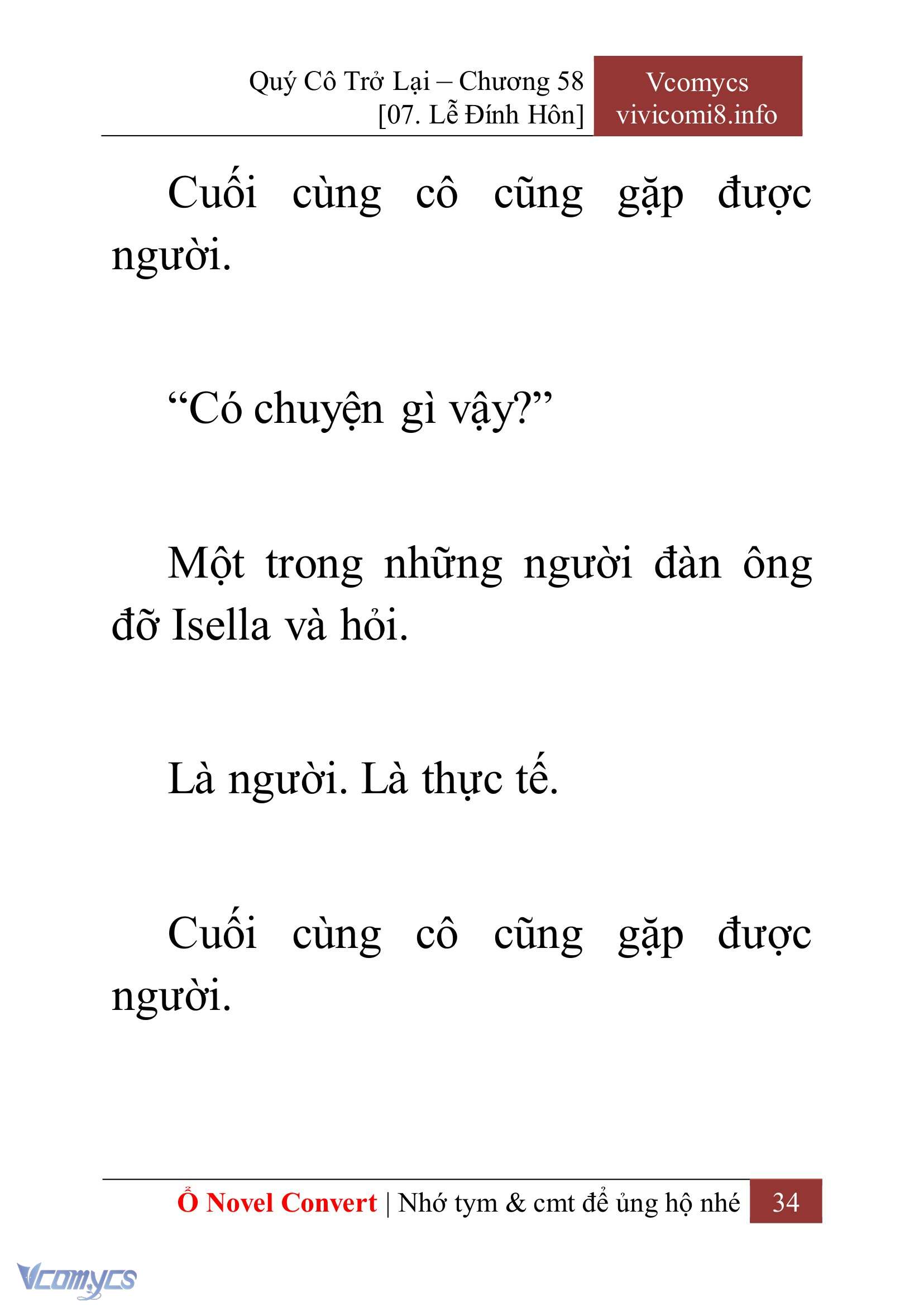 [Novel] Quý Cô Trở Lại Chap 58 - Trang 2