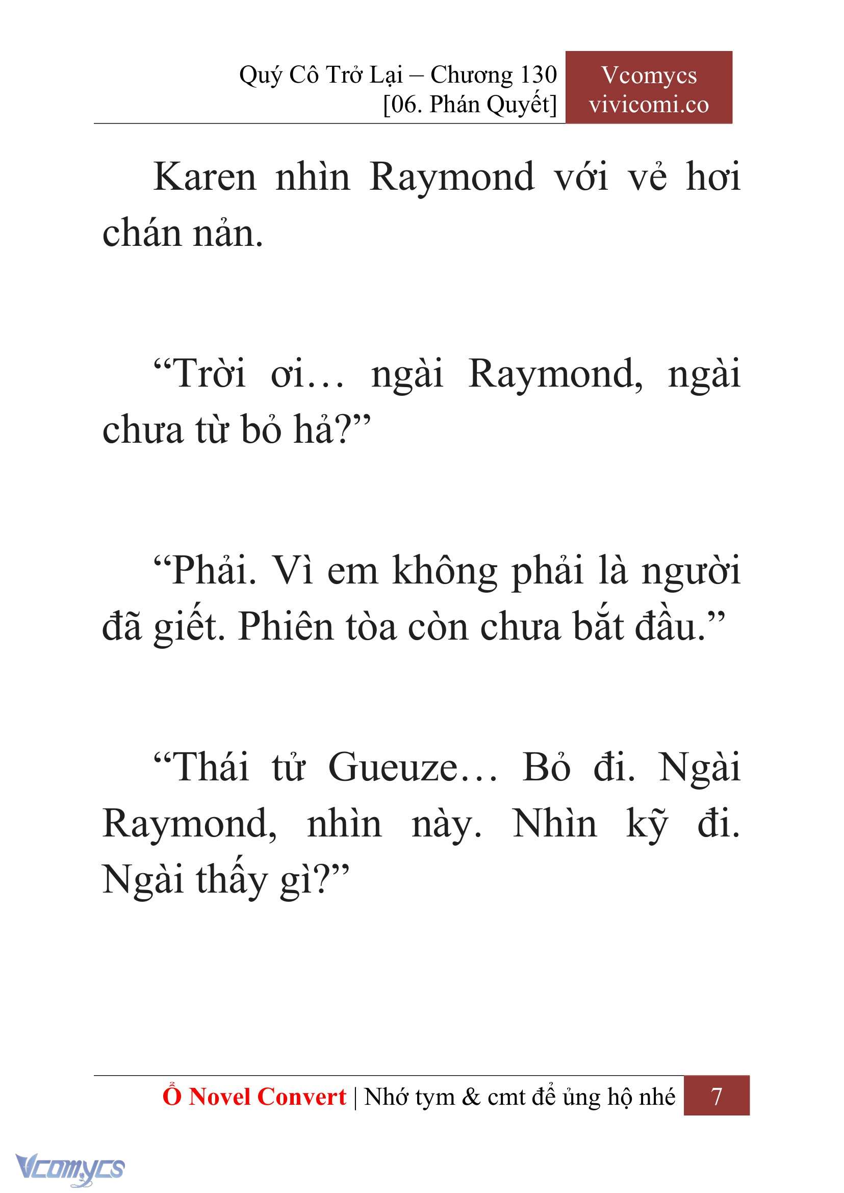 [Novel] Quý Cô Trở Lại Chap 130 - Trang 2