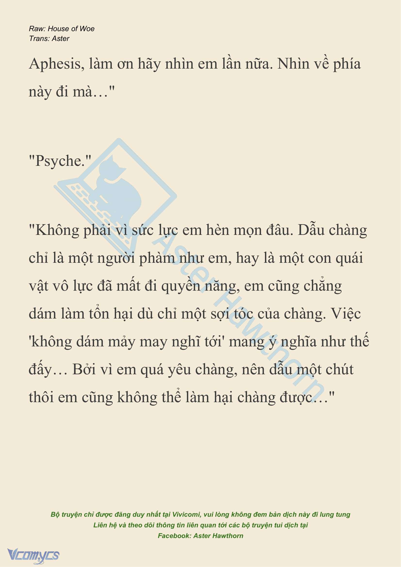 [NOVEL] Dành Cho Các Nữ Thần: Dành cho Psyche Chap 35 - Trang 2