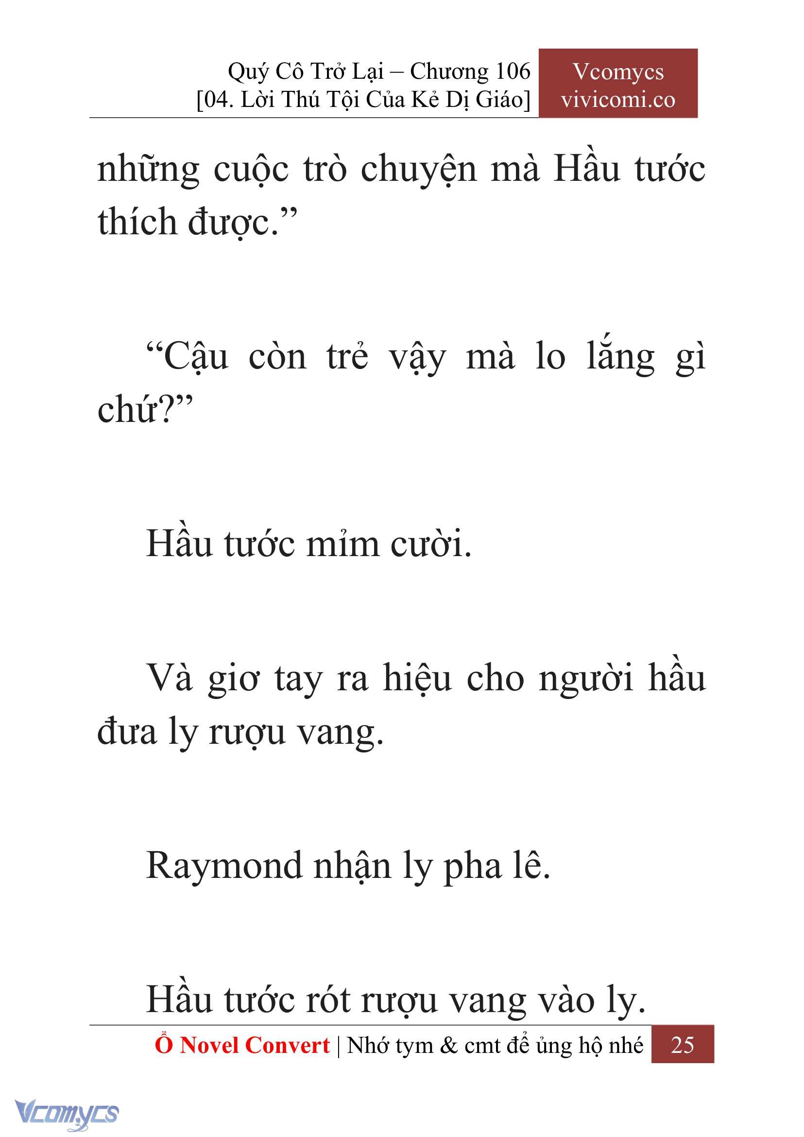 [Novel] Quý Cô Trở Lại Chap 106 - Next Chap 107